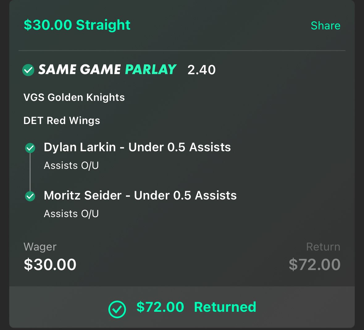 #parlay #props #nhl #SportsBettingX 

Great hit from the props filter L5 L10 70% 

🔥🔥🔥