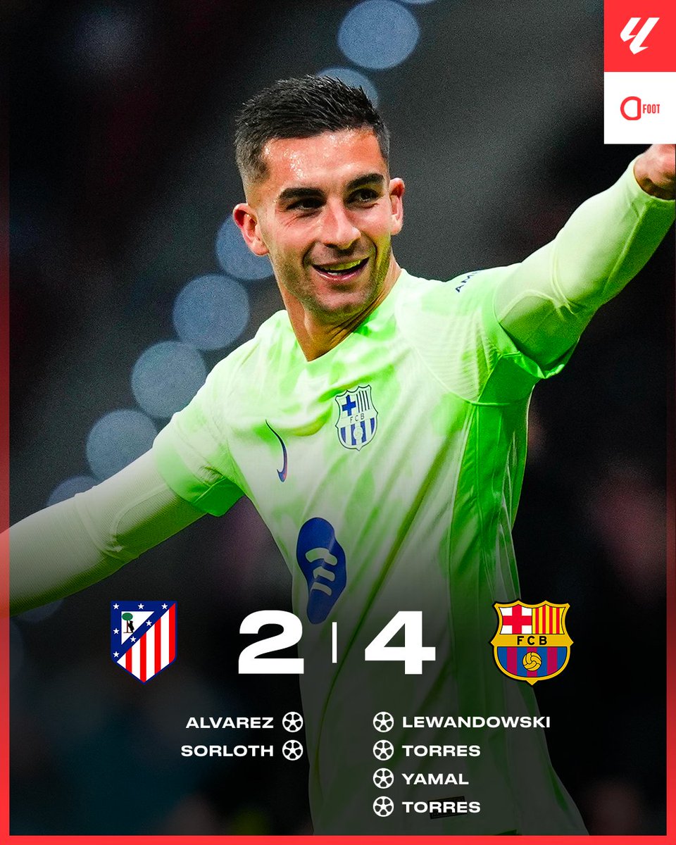 ActuFoot_'s tweet photo. 🚨 𝗟𝗘 𝗕𝗔𝗥𝗖̧𝗔 𝗔 𝗙𝗔𝗜𝗧 𝗨𝗡𝗘 𝗔𝗧𝗟𝗘𝗧𝗜𝗖𝗢 𝗔𝗨 𝗪𝗔𝗡𝗗𝗔 𝗠𝗘𝗧𝗥𝗢𝗣𝗢𝗟𝗜𝗧𝗔𝗡𝗢 !!! 𝗘𝗫𝗖𝗘𝗣𝗧𝗜𝗢𝗡𝗡𝗘𝗟 🥵💙❤️

Menés 2-0, les Blaugrana… 𝗦’𝗜𝗠𝗣𝗢𝗦𝗘𝗡𝗧 𝟰-𝟮 !

𝗟𝗘𝗔𝗗𝗘𝗥 𝗔𝗩𝗘𝗖 𝗨𝗡 𝗠𝗔𝗧𝗖𝗛 𝗗𝗘 𝗥𝗘𝗧𝗔𝗥𝗗 !!! 🥇 https://t.co/cbpq0Cg0nD