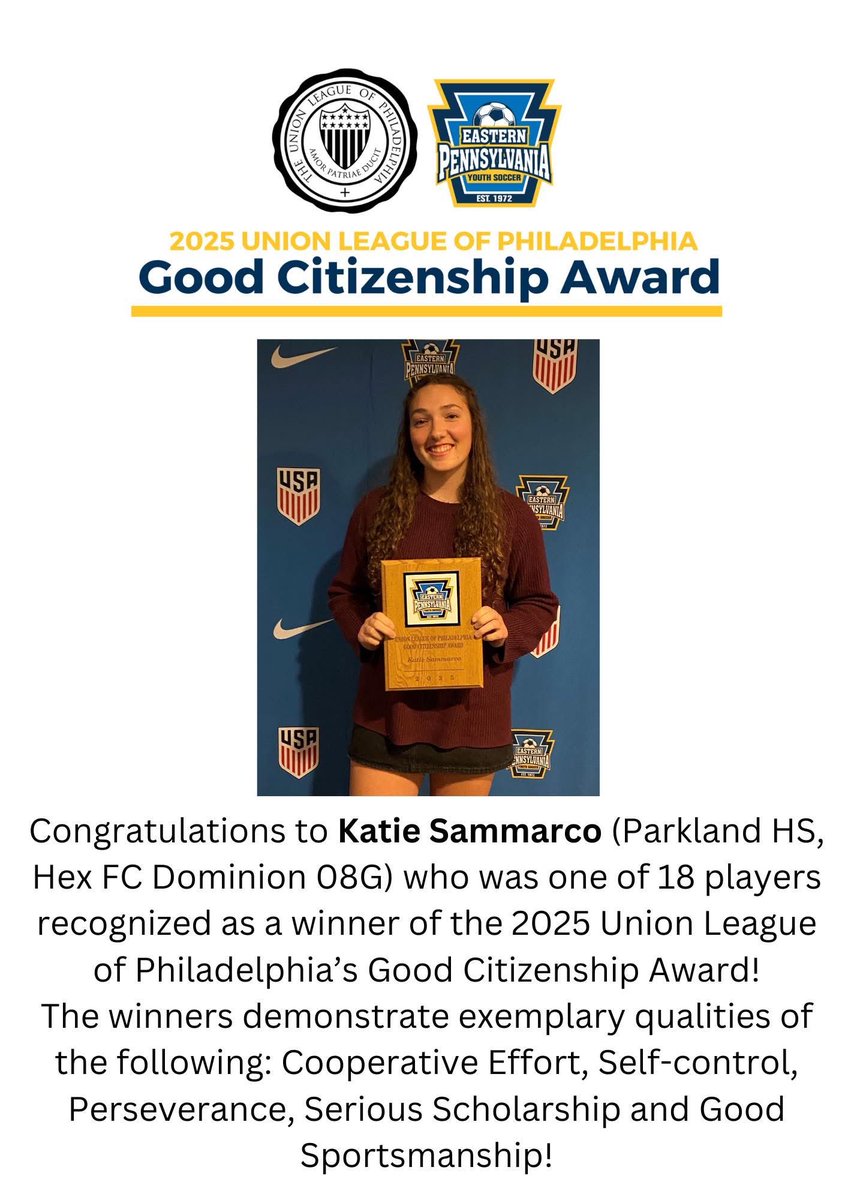 Congratulations to Katie Sammarco. Very proud of her putting her community in the forefront.