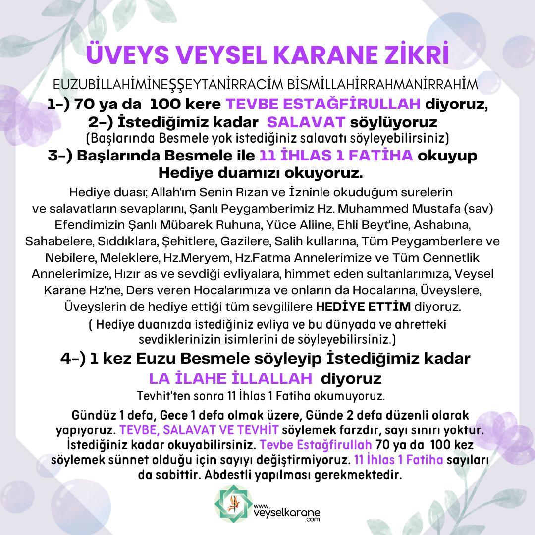 SemaHatice4's tweet photo. @veyselkarane Zikrimiz kısacık.
İsteyen,dileyen herkes okuyabilir.

#ÜVEYSLİK https://t.co/0xeBkBDrAL