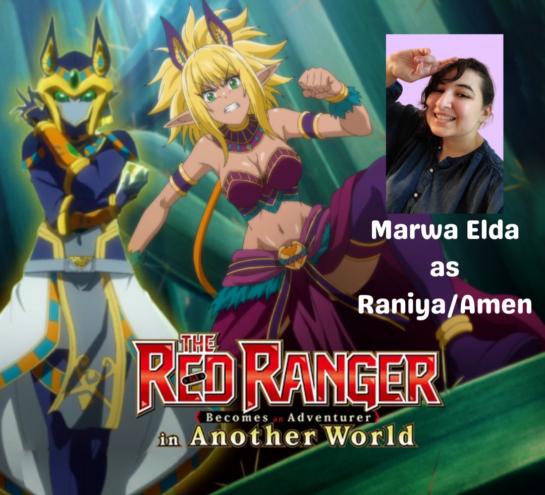 Marwa Elda | VA 🎙️ 🐟 👑 (@tunaempress) on Twitter photo 🚨🚨ANIME DEBUT🚨🚨
Episode 7 of Red Ranger Isekai is now available dubbed on Crunchyroll!
Honored to announce my anime AND Crunchyroll debut as the English dub VA of Raniya/Amen!
I'm still in disbelief and I'm so thankful to <a href="/LeeGeorge23/">Lee George</a> and <a href="/Crunchyroll/">Crunchyroll</a> for having me! 🥹 🚨🚨ANIME DEBUT🚨🚨
Episode 7 of Red Ranger Isekai is now available dubbed on Crunchyroll!
Honored to announce my anime AND Crunchyroll debut as the English dub VA of Raniya/Amen!
I'm still in disbelief and I'm so thankful to <a href="/LeeGeorge23/">Lee George</a> and <a href="/Crunchyroll/">Crunchyroll</a> for having me! 🥹