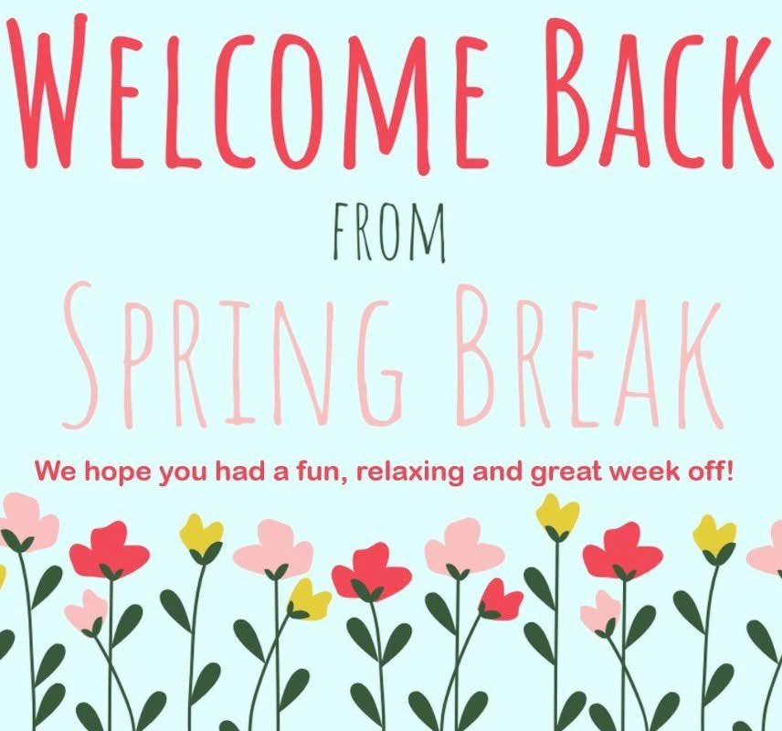 Spartans! As our spring break comes to end, just a quick reminder tomorrow classes start again. Please make sure your on time, be in dress code, don’t forget your badges and make sure backpacks and purses are clear. 

Have a restful day and see you in the morning!