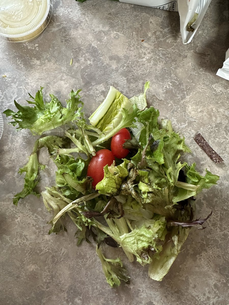 FoxiiJ's tweet photo. @panerabread ordered a Fuji Apple Chocken Salad and half of the lettuce was old. https://t.co/avhrpoWHin