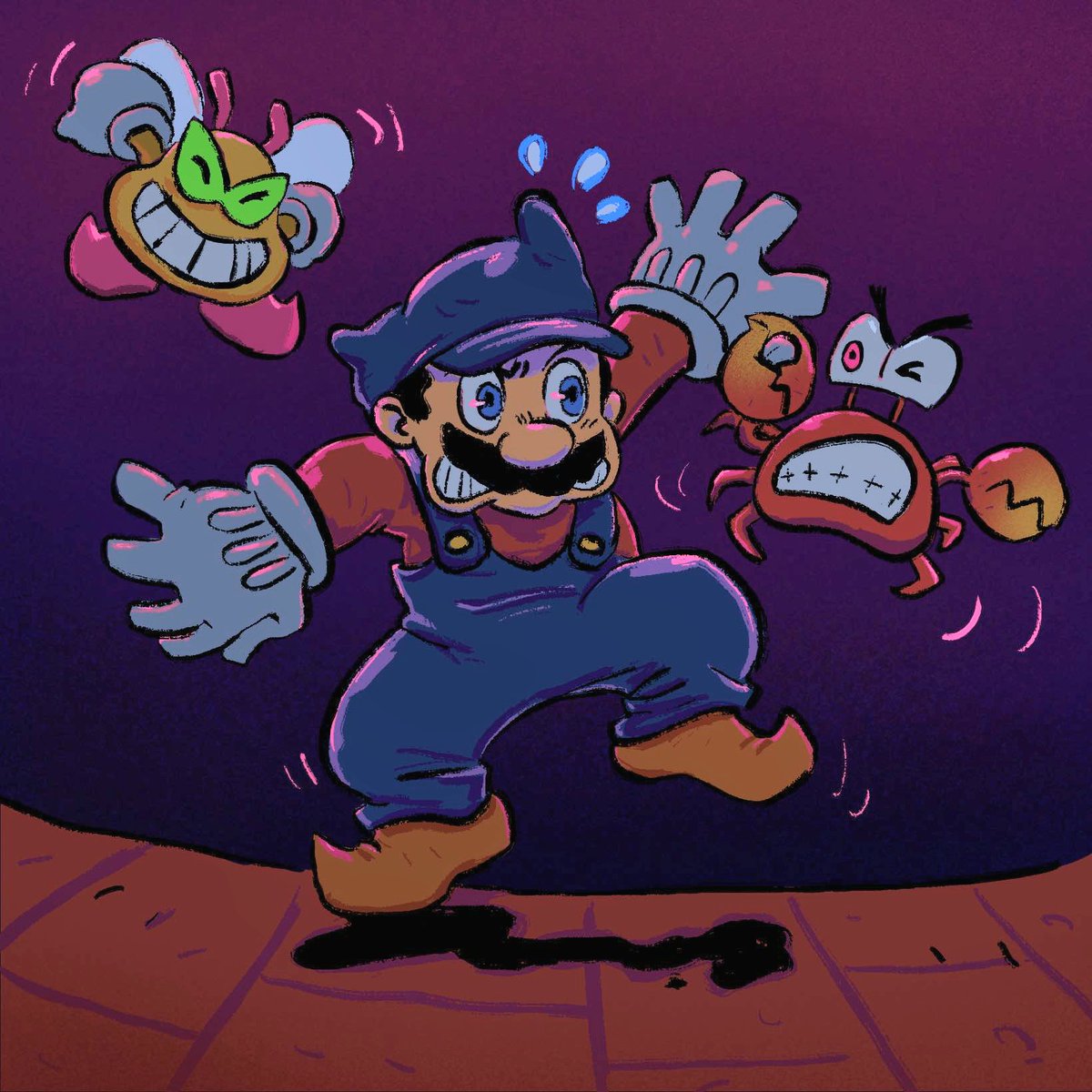NamelessMnster's tweet photo. Some things they don't warn you about in trade school.
#MarioBros https://t.co/hyF0qei6GJ