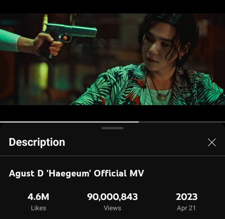 WingsofSpringT's tweet photo. INFO | 🥢
El MV oficial de "Haegeum" de #AgutsD ha superado 90 Millones de visualizaciónes en YouTube🎉
FELICIDADES YOONGI
CONGRATULATIONS YOONGI
🔗: https://t.co/au8HetVOhg https://t.co/gyHEFi2uUJ