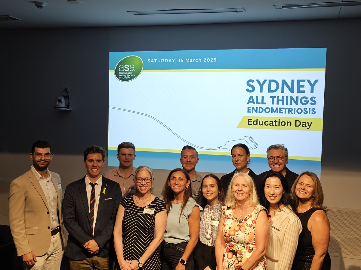 Well done to Prof. George Condous and the ASA for putting on the "All Things Endometriosis" conference. 
Great to meet other enthusiastic endo sonographers and sonologists, and thanks for the invite to speak! <a href="/GeorgeCondous/">Professor George Condous</a> <a href="/asasonography/">ASA</a>
