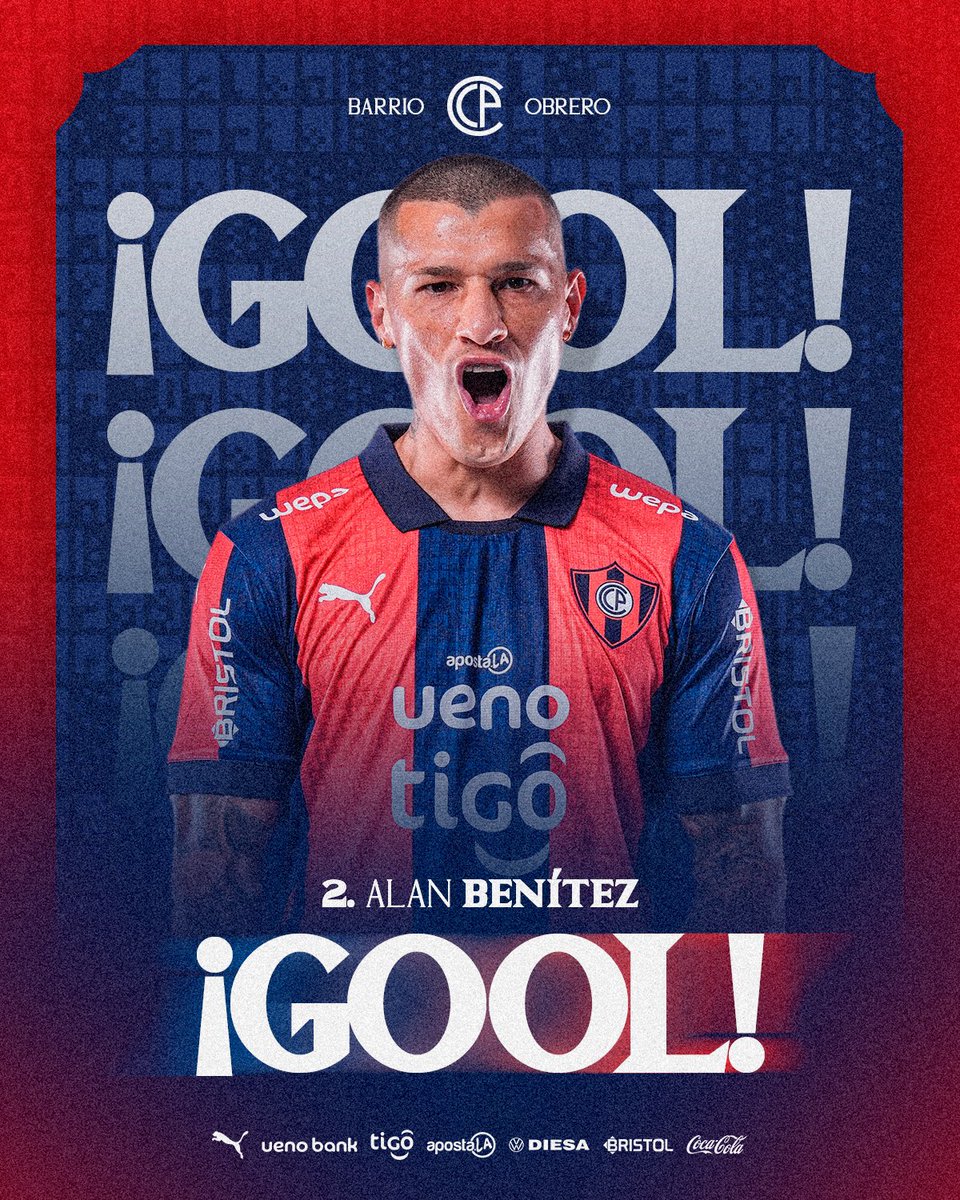CCP1912oficial's tweet photo. ¡GOOOOOOOOOOOOOOL!

Alan Benítez marca el segundo para el Ciclón de Barrio Obrero🌪️

⏱️ 52’ | #CCPvsAME | 2-0

🌪️ #𝑱𝒖𝒆𝒈𝒂𝑬𝒍𝑪𝒊𝒄𝒍ó𝒏 🔵🔴 https://t.co/Nr7rSsMAU4