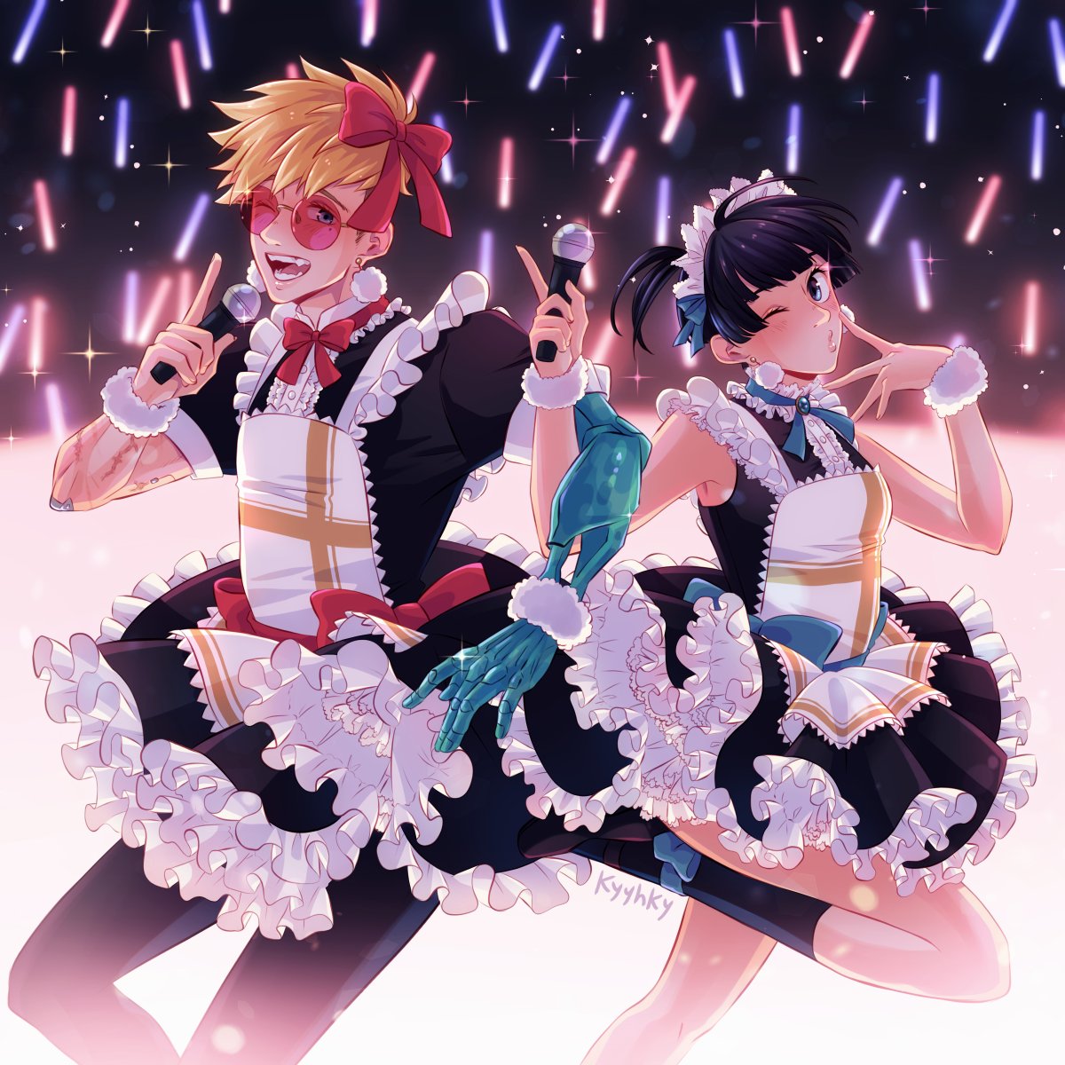 Kyyhky7's tweet photo. I went full Love Live with my piece for @bulletcrescendo 's Trigun Music zine 😆💕 Leftover sales are available for one more week, so grab one if you'd like, all the pieces in it are musically amazing!!

#trigunstampede #trigunfanart (do not reupload, etc) https://t.co/IZXC244rcW