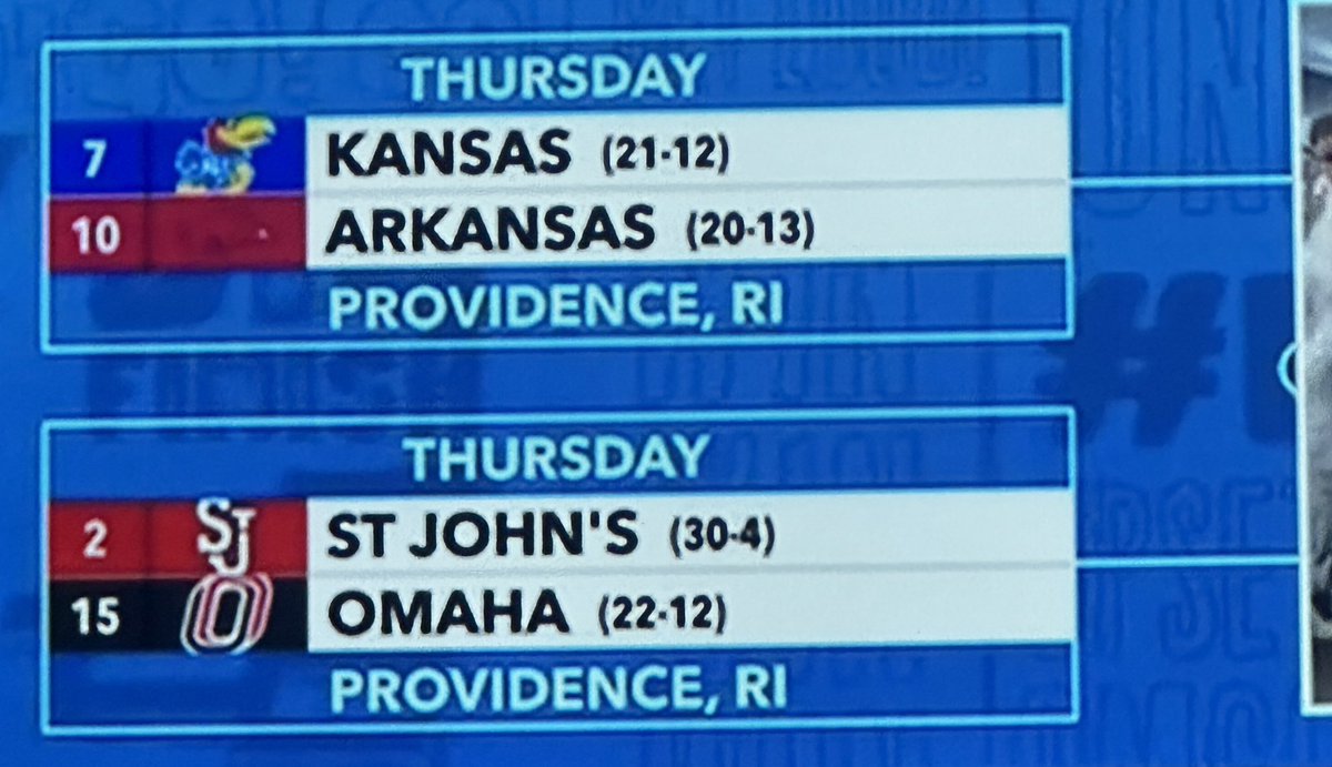 How about these matchups in the West Region?!

Very interesting