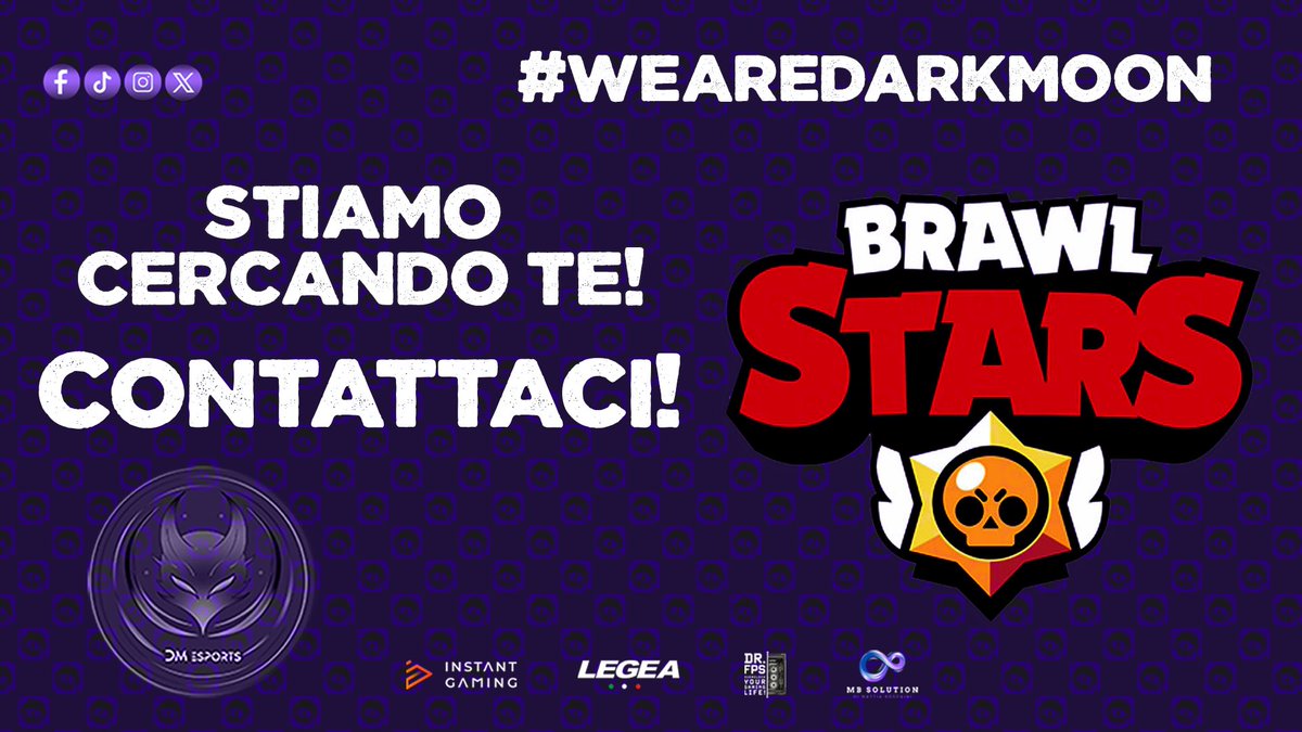 DM_eSports_Off's tweet photo. 🚀Cerchiamo player per Brawl Stars!🚀

Sei competitivo e vuoi entrare in un team ambizioso? Stiamo reclutando!

🎯Requisiti: esperienza, teamwork e voglia di migliorare.

📩DM per candidarti🌑

#DMEsports #DarkMoon #WeAreDarkMoon #BrawlStars #Esports #Recruiting #GamingCommunity https://t.co/wjC4Ydz8G2