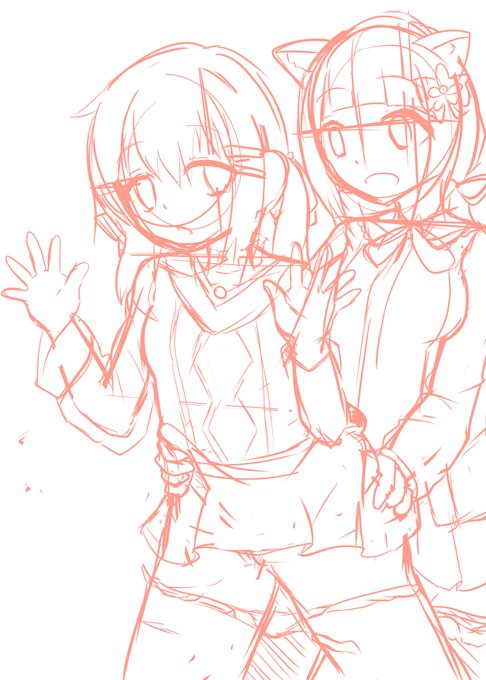 今日の朝活。skebの方の進捗でーす。 