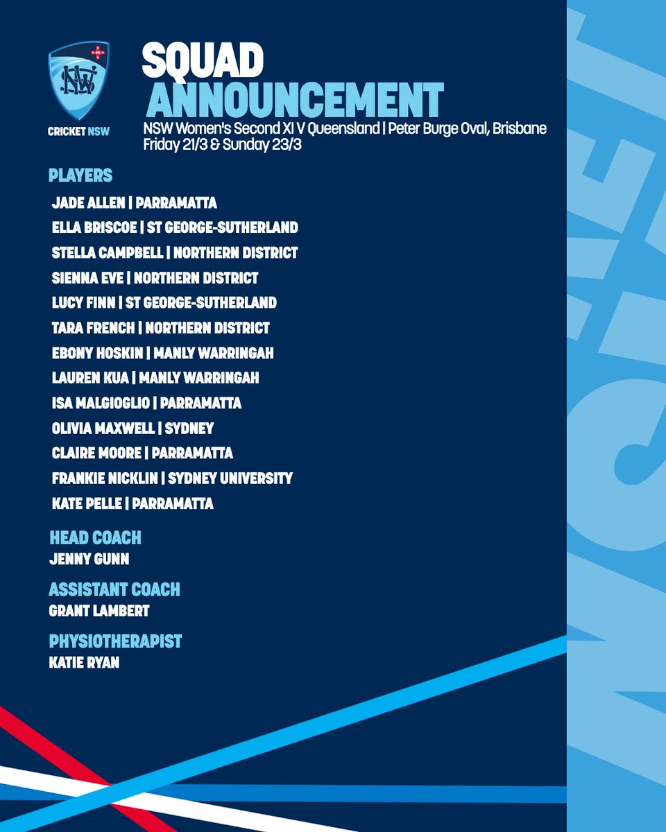 An unchanged Women's Second XI squad bound for Queensland ✈️ 🏏