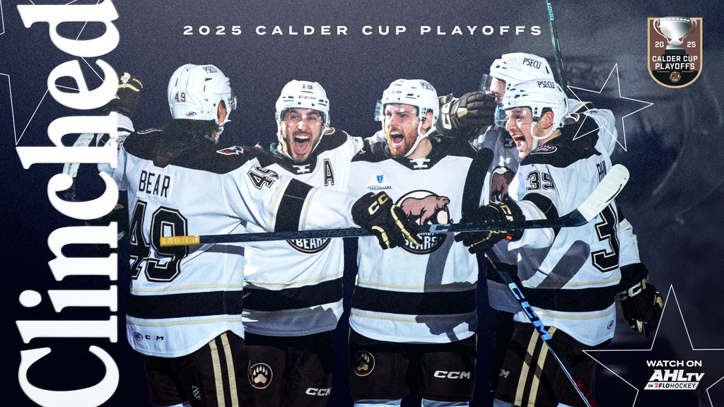 American Hockey League (@theahl) on Twitter photo .<a href="/TheHersheyBears/">Hershey Bears</a> are the first of many teams to clinch a spot in the 2025 #CalderCup Playoffs🧸🌟 .<a href="/TheHersheyBears/">Hershey Bears</a> are the first of many teams to clinch a spot in the 2025 #CalderCup Playoffs🧸🌟