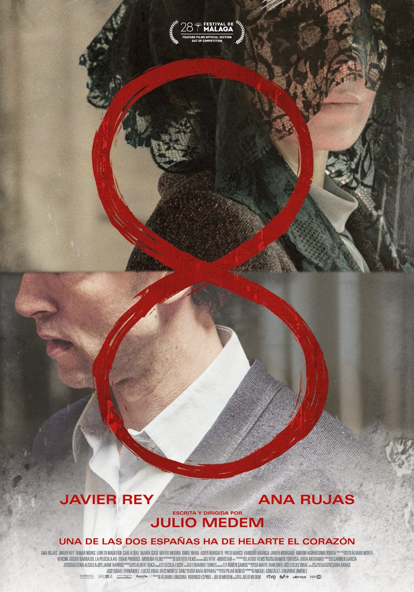 8, de Julio Medem, me ha parecido una obra maestra absoluta. La dirección con esos planos secuencia es espectacular y la historia de Adela y Octavio, es de las que te acompañan para toda la vida. Espero que esté en la próxima temporada de premios.
#28FestivalMálaga