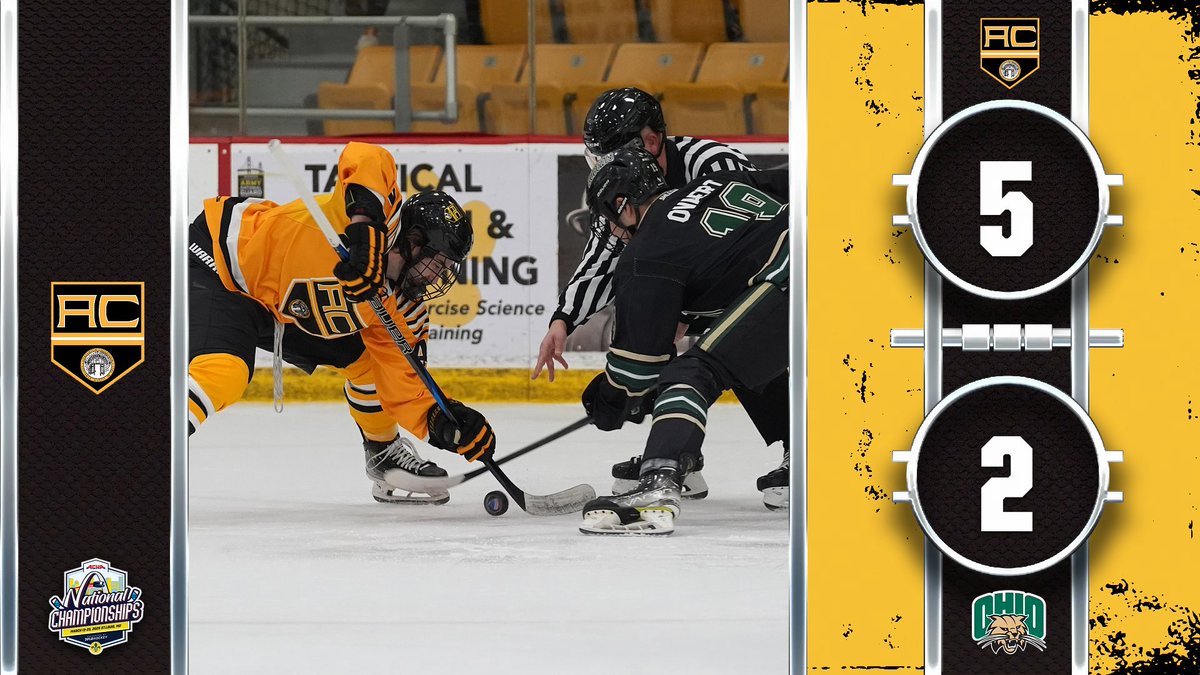 The No. 6 <a href="/AdrianMD1Hockey/">Adrian College MD1 Hockey</a> team erased an early two-goal deficit to rally and defeat the No. 3 Ohio University Bobcats on Sunday, advancing to the <a href="/ACHAMensD1/">ACHA Men's D1</a> National Tournament Semifinals.

RECAP -- tinyurl.com/ms48awdd

#ACHA #GDTBAB <a href="/ACHAHockey/">ACHA Hockey</a>