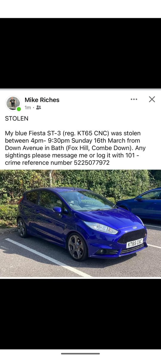 Doddstep's tweet image. #bath #cityofbath #somerset #cwr #stolen #fiestast