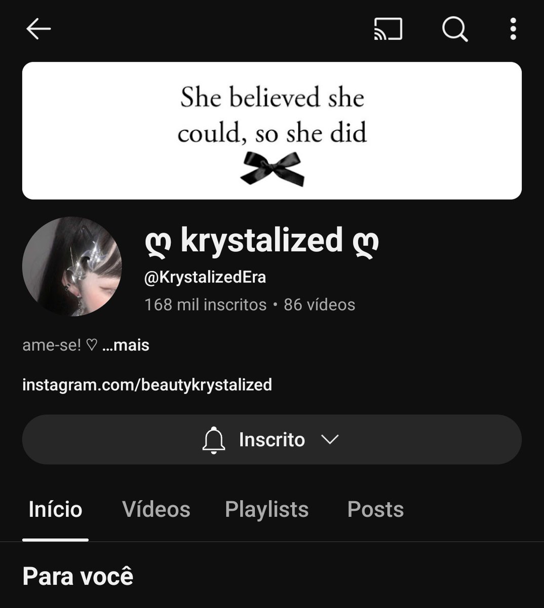 ghostssky's tweet image. ㅤ ㅤ ㅤℛecomendação ★

gente, esse canal aqui é perfeito. vocês já conhecem? eu tenho resultados instantâneos com os subs, é incrível e surreal.