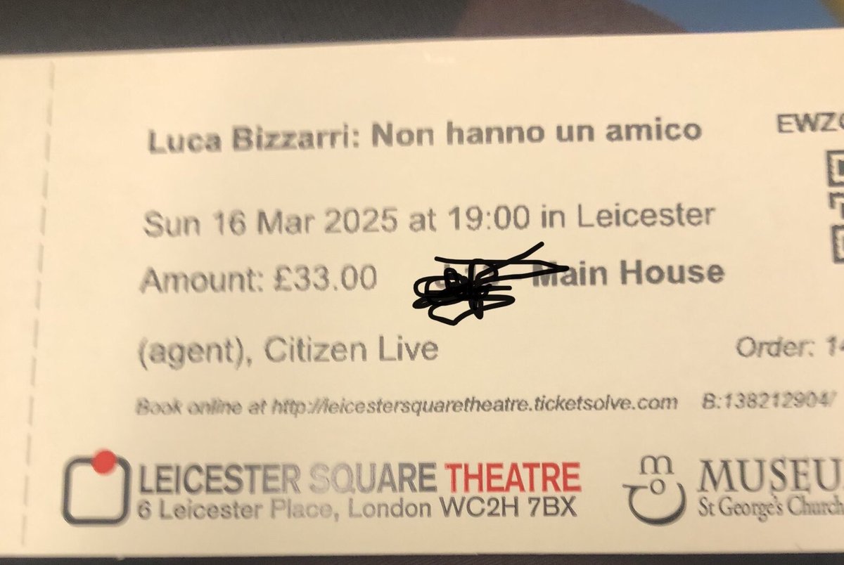 ⁦<a href="/LucaBizzarri/">Luca Bizzarri</a>⁩ grazie per averci fatto ridere e riflettere. Spero di rivederti a Londra con il prossimo spettacolo. E non restare umile, ti meriti il successo che hai.