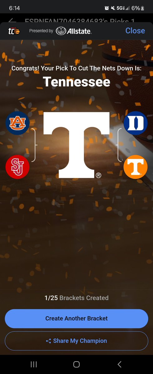 Blazerba36's tweet image. #marchmadnessmbb 

We riding with the Vols