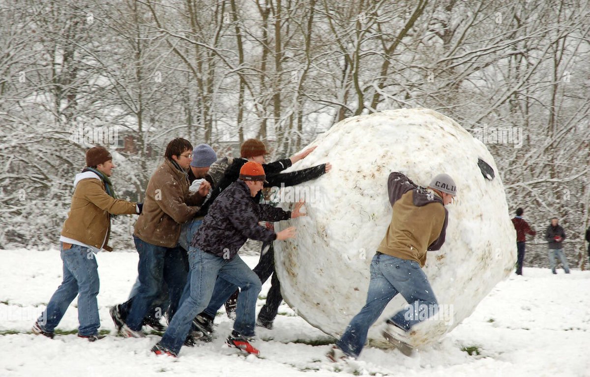 PGDynes's tweet image. Like a group pushing a giant snowball, humanity is driving climate change toward the tipping point. Right now, we still have some control—but once it gains enough momentum, it will roll out of our hands, unstoppable. The time to act is now. #ClimateCrisis #TippingPoints