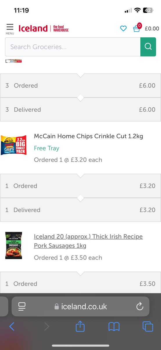 AngCHumphreys's tweet photo. @IcelandFoods I ordered MCain chips on my delivery on Thursday which should have come with a free tray. No tray arrived 🤷🏼‍♀️ https://t.co/YoUahBvtac