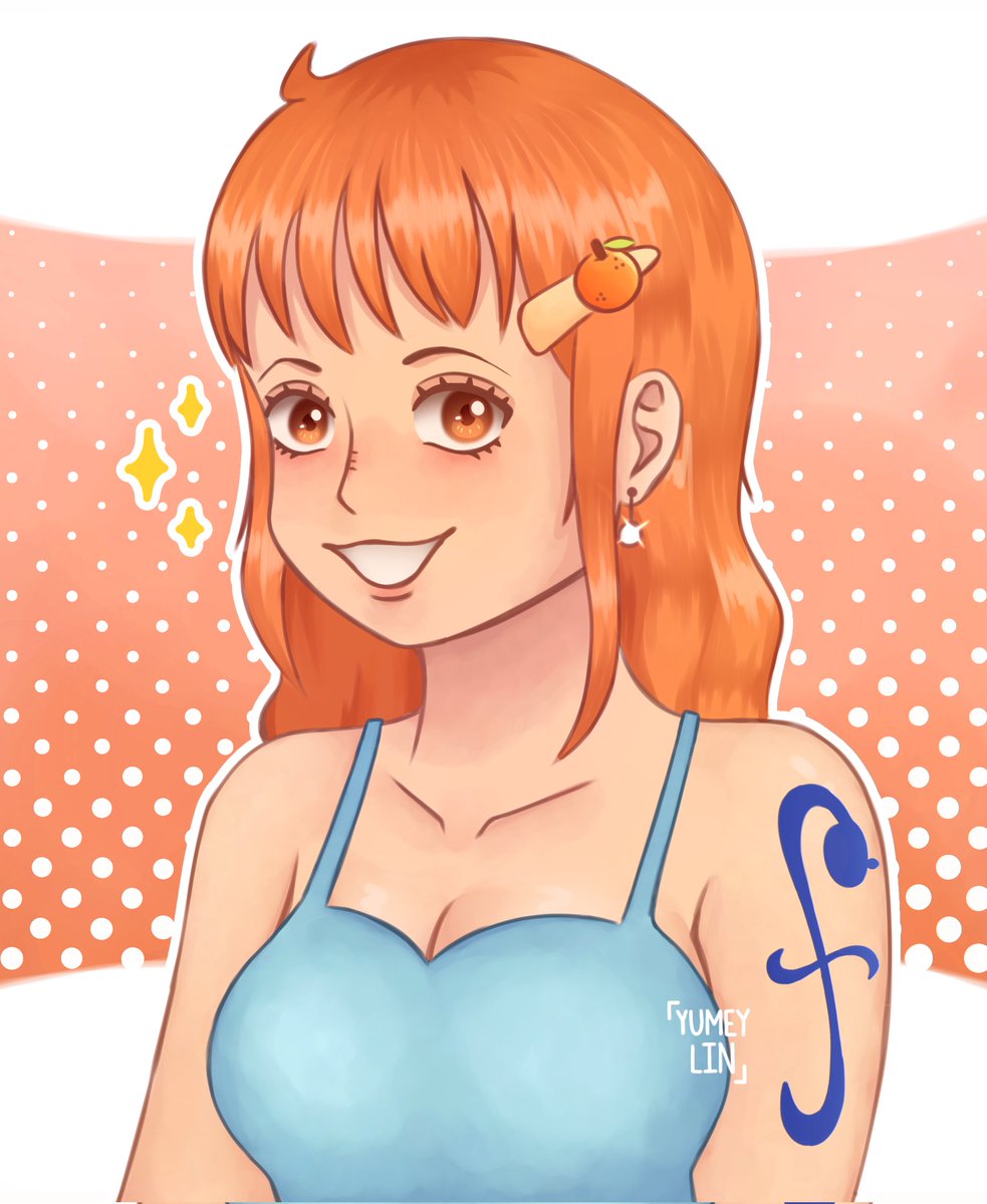 Yumey_Lin's tweet photo. Nami in my style 🍊✨
#nami #ONEPIECE https://t.co/lSaazTdGis