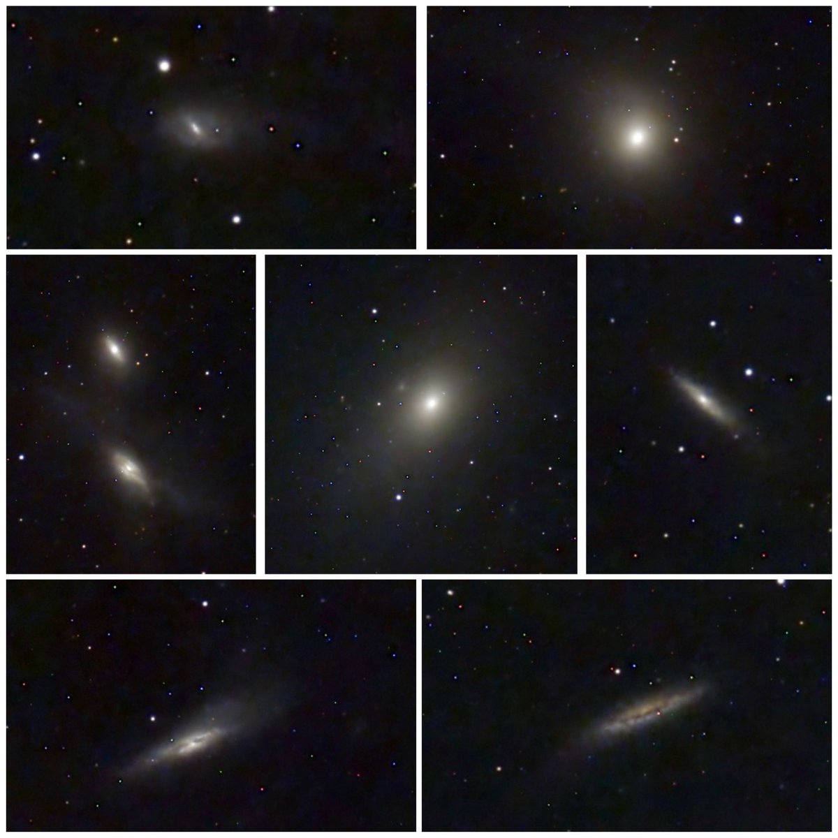 Markarian’s Chain of galaxies in the Virgo Cluster. 486 pictures at 10 seconds each taken with the Celestron Origin telescope. Pictures stacked and processed in PixInsight.