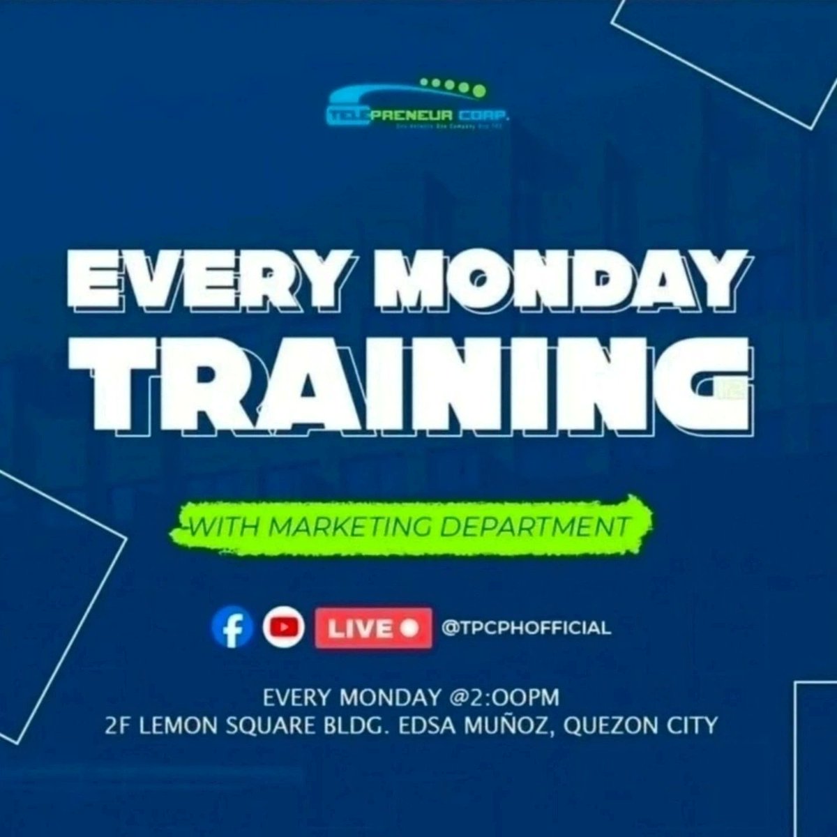 holaitslinz's tweet image. Monday Training - 2:00pm. LIVE sa Telepreneur Facebook Page &amp;amp; YouTube Channel 📝

#TelepreneurCorp #Eloading #LinBingsEloadingBusiness #LoadingBusiness #ThriveForTwelve #DapatMayAlam #EloadingBusiness #LoadingBusinessPH #TPC #DapatAlamMo #LoadNegosyo #KnowledgeIsPower
