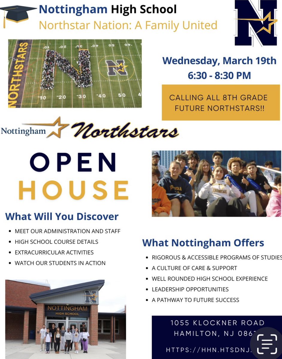 Crockett Middle School (@htsd_crockett) on Twitter photo Attention future Northstars! Nottinghamโs open house is this Wed, March 19th! Donโt miss it! ๐๐พ๐ <a href="/FinacchioMatt/">Matt Finacchio</a> <a href="/CrockettPta/">Crockett Middle School PTA</a> <a href="/Dr_Persichetti/">Melissa Persichetti, Ed.D.</a> <a href="/HTSD_Nottingham/">Nottingham High School</a> Attention future Northstars! Nottinghamโs open house is this Wed, March 19th! Donโt miss it! ๐๐พ๐ <a href="/FinacchioMatt/">Matt Finacchio</a> <a href="/CrockettPta/">Crockett Middle School PTA</a> <a href="/Dr_Persichetti/">Melissa Persichetti, Ed.D.</a> <a href="/HTSD_Nottingham/">Nottingham High School</a>
