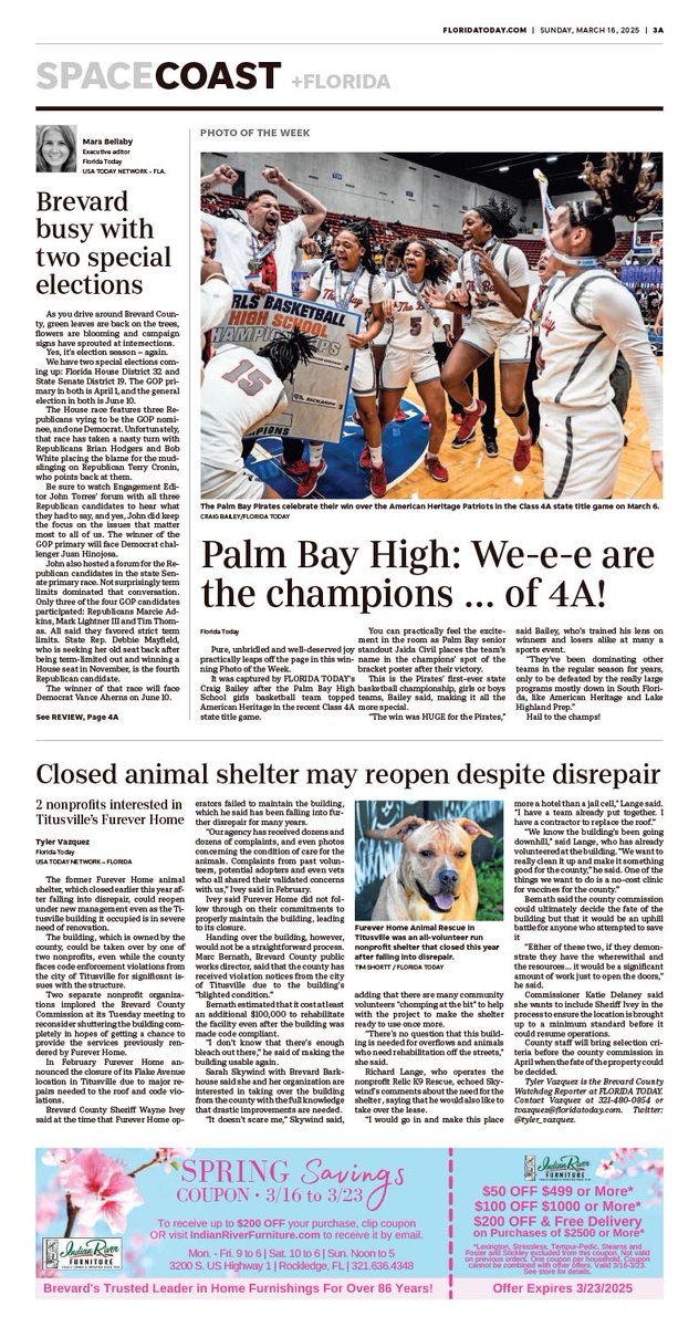 Craig Bailey (@cbphoto1) on Twitter photo In today's <a href="/Florida_Today/">Florida Today</a> print edition. Photo of the Week is from <a href="/PalmBayGBB/">PalmBayHS-GBB_LegacyArchive</a> state championship win. Congratulations again, Pirates!! @fhsaa <a href="/CBanks_FT/">Chasite Banks</a> <a href="/PalmBayMagnetHS/">Palm Bay Magnet High</a> In today's <a href="/Florida_Today/">Florida Today</a> print edition. Photo of the Week is from <a href="/PalmBayGBB/">PalmBayHS-GBB_LegacyArchive</a> state championship win. Congratulations again, Pirates!! @fhsaa <a href="/CBanks_FT/">Chasite Banks</a> <a href="/PalmBayMagnetHS/">Palm Bay Magnet High</a>