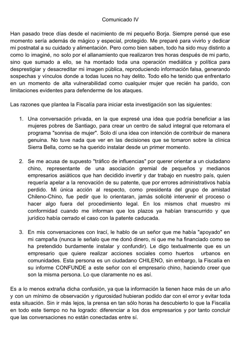 Prensa Karol Cariola tweet media