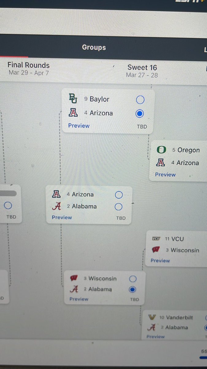 chetkkrutk95's tweet photo. Making a bracket based off how hot the women are at each school and came up with this matchup #thedecision https://t.co/6I9vsCL99D