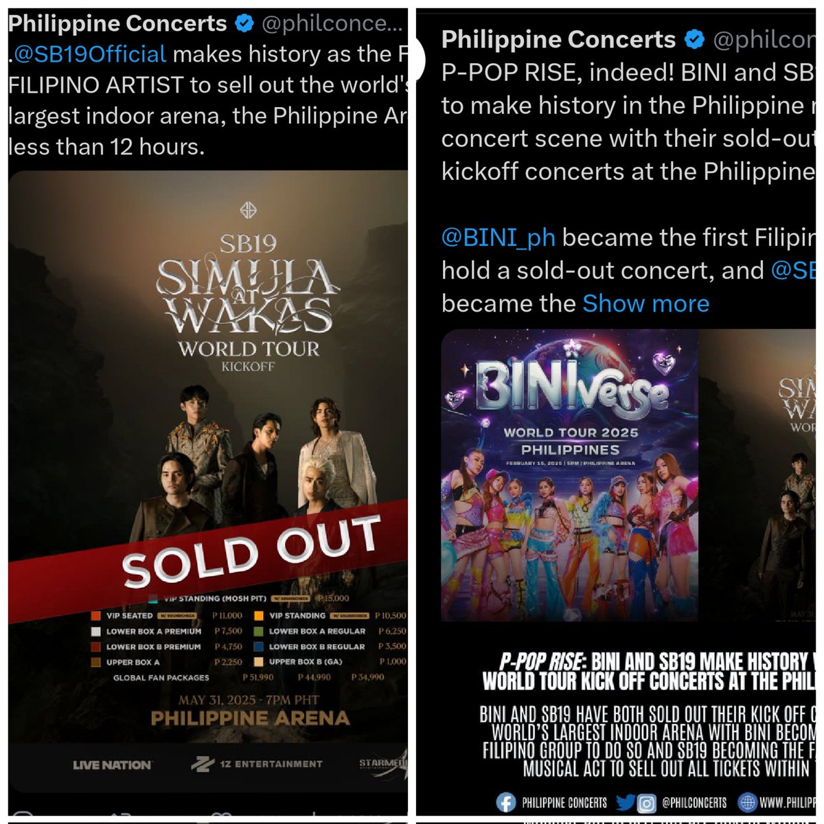 rjqueenen's tweet photo. @glendap15 @philconcerts @BINI_ph @SB19Official Kadaghan bas tahilak uy PPOP RISE po yung isa. Ka busy ba ninyo. https://t.co/TObDTu0Lwy