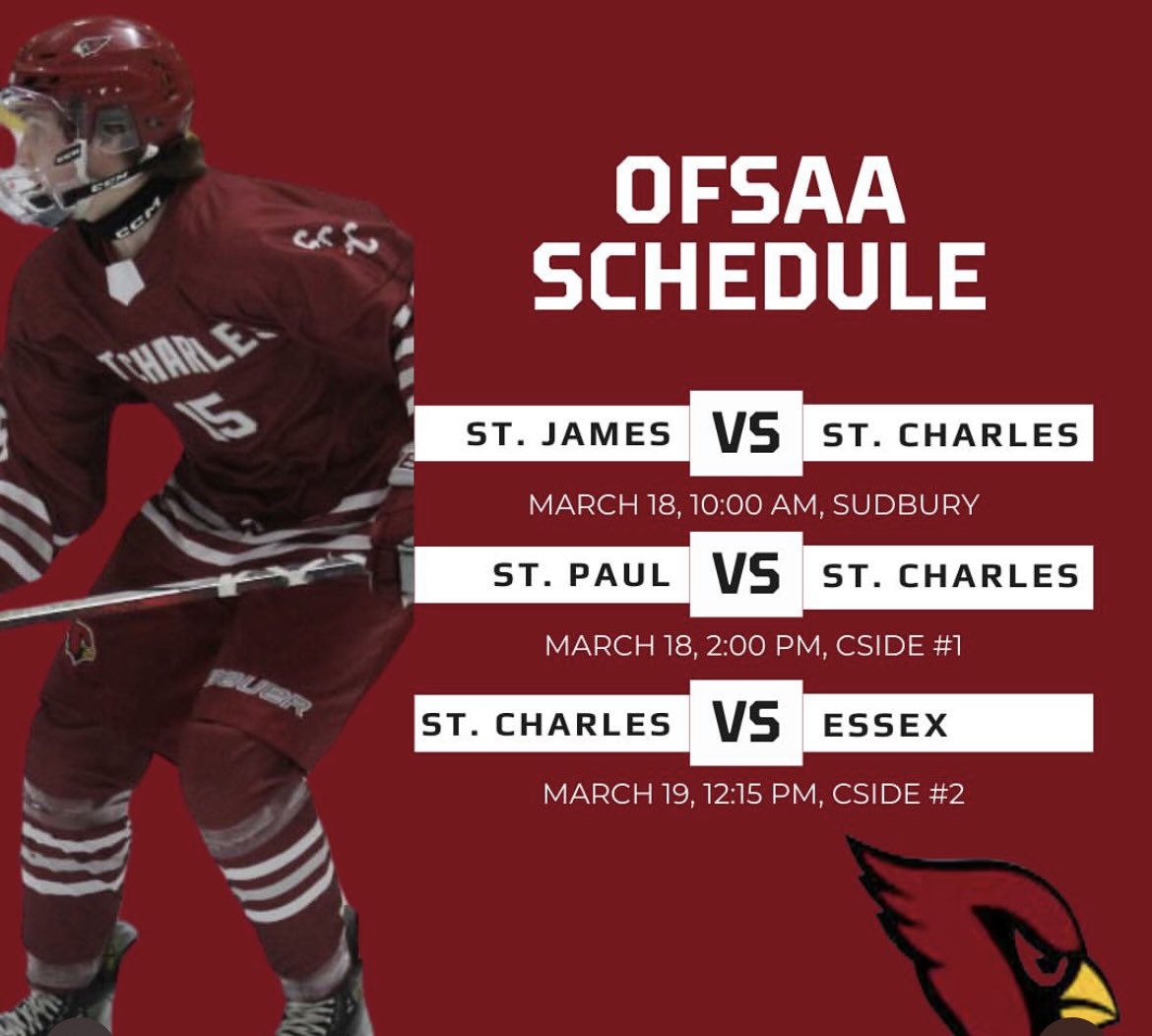 It is officially <a href="/OFSAA/">OFSAA</a> hockey week here in Sudbury! Round robin games begin Tuesday morning. SCC kicks things off Tuesday morning vs St. James (Guelph) and then St. Paul (Niagara). Then on Wednesday, closing round robin action up against Essex (Windsor).