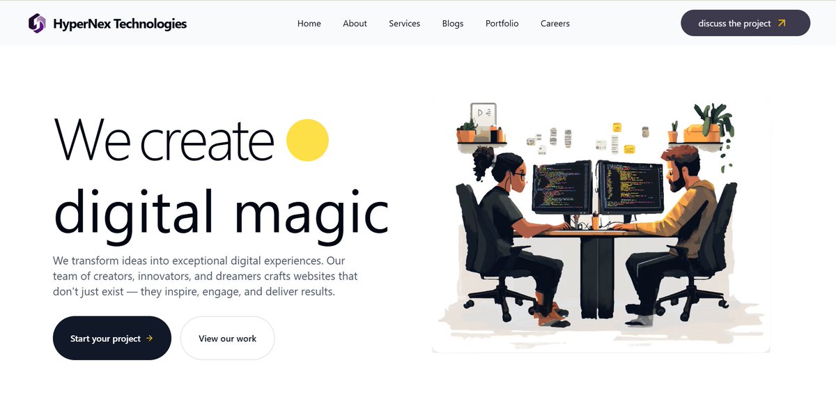 rohitsj27's tweet image. 🚀 Day 1 of Finding a Job &amp;amp; Internship by Showcasing My Work!

I developed a website for a US-based startup, Hypernex Technologies, handling both frontend &amp;amp; backend to create a seamless user experience.

Website link: hypernextechnologies.com

#JobHunting #InternshipSearch