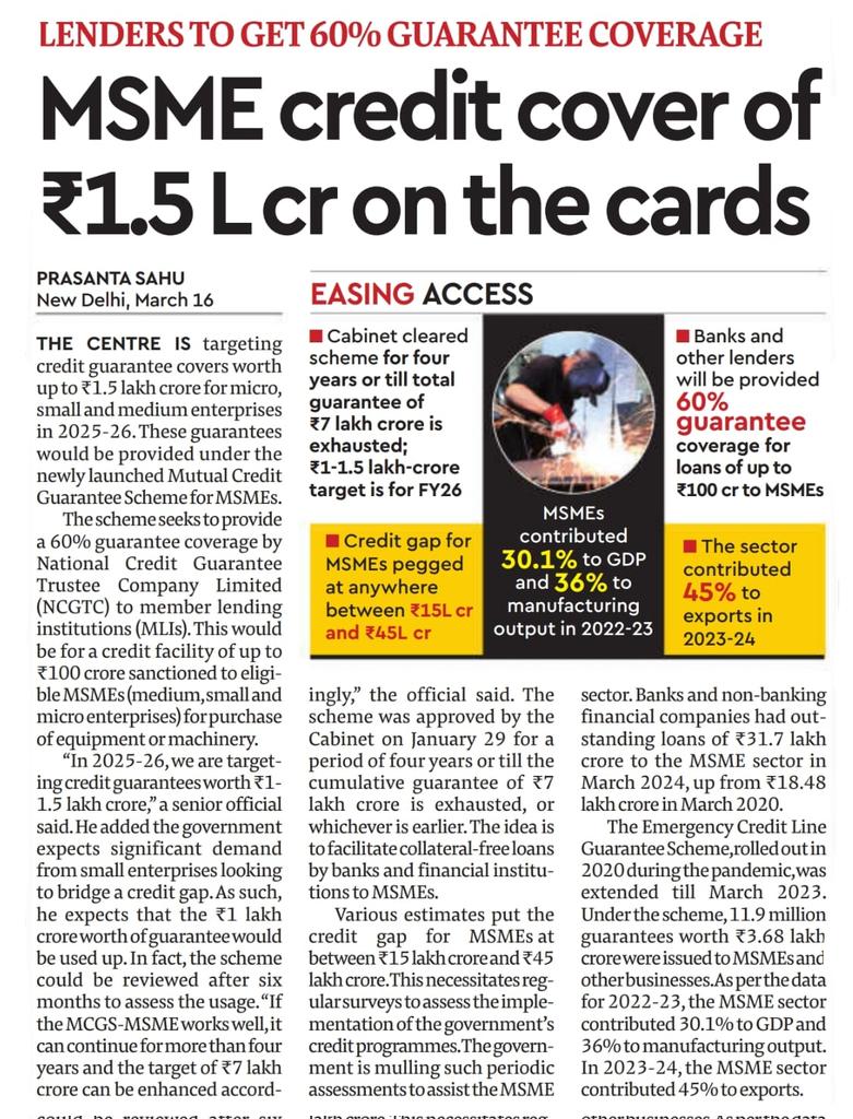 Small businesses are the backbone of any #economy. 

In #India they contribute 45% of the exports, 30% of #GDP and 36% of #manufacturing. (FE)

#thecuratednews #msme #smallbusiness #entrepreneurship #funding
