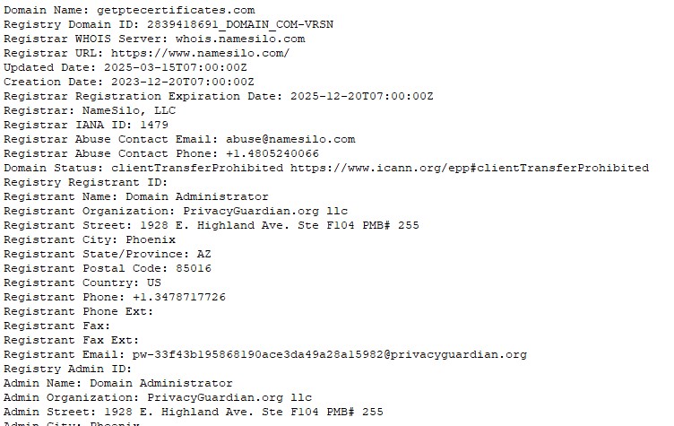 <a href="/pearsonlanguage/">Pearson Languages</a> 
<a href="/IELTS/">IELTS by IDP</a> 
<a href="/OETOfficial/">OET</a> 
<a href="/ETSInsights/">ETS</a>

/getptecertificates.com is clearly not a hacked domain. Yet ... ?

We tried.

This scam is now so common, ingrained in the DNS where <a href="/ICANN/">ICANN</a> and it's contracted parties refuse to acknowledge their role in soft facilitation,