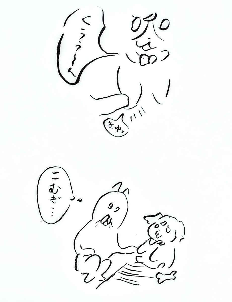 家電量販店のおもちゃコーナーでおしゃべりたっぷりこむぎと遭遇した時の漫画(去年) 