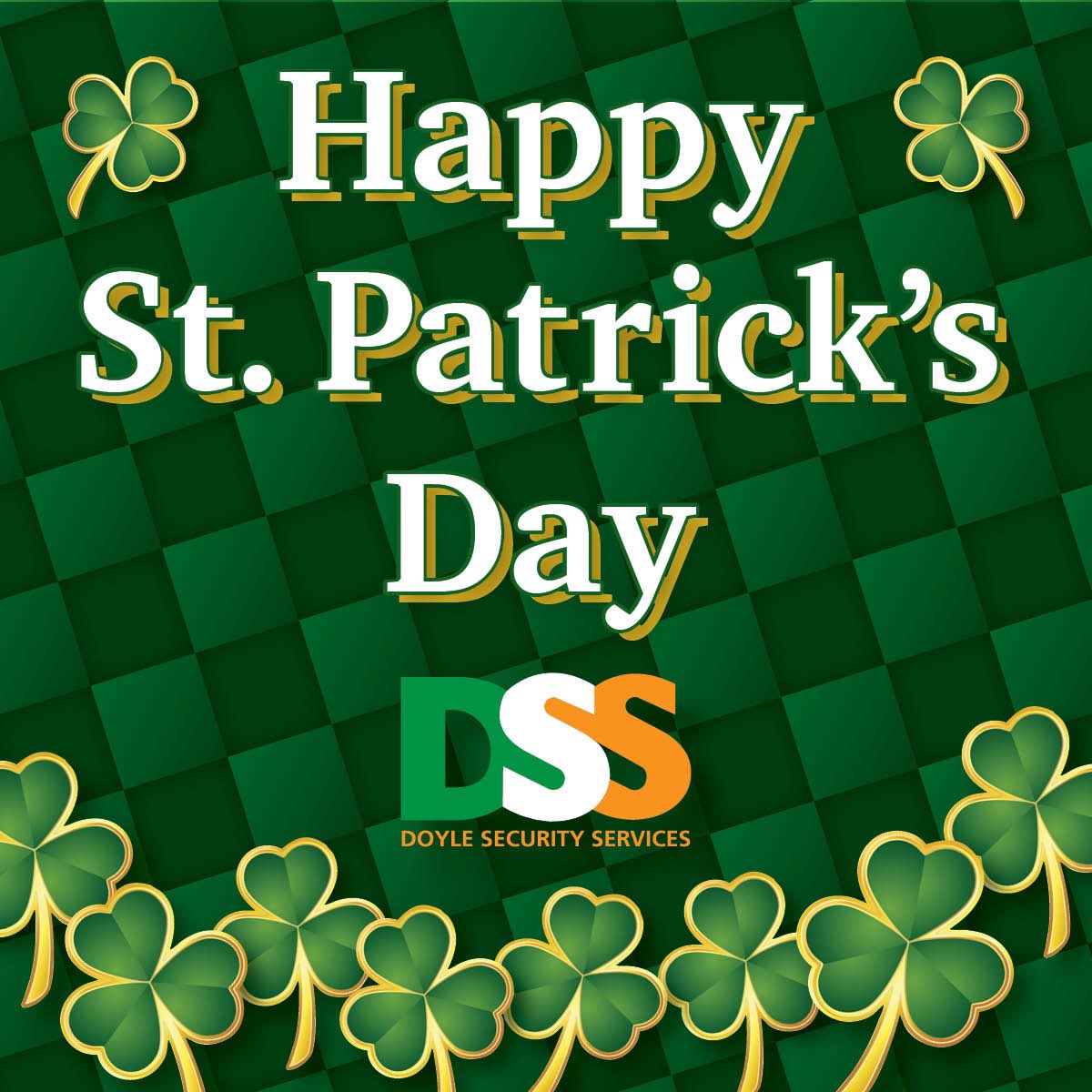 Doyle_Security_'s tweet photo. MAY YOUR THOUGHTS BE AS GLAD AS THE SHAMROCKS.

MAY YOUR HEART BE AS LIGHT AS A SONG.

MAY EACH DAY BRING YOU BRIGHT, HAPPY HOURS

THAT STAY WITH YOU ALL THE
YEAR LONG.

HAPPY SAINT PATRICK’S DAY FROM THE TEAM AT @Doyle_Security_ https://t.co/Mhdd6nyrKr