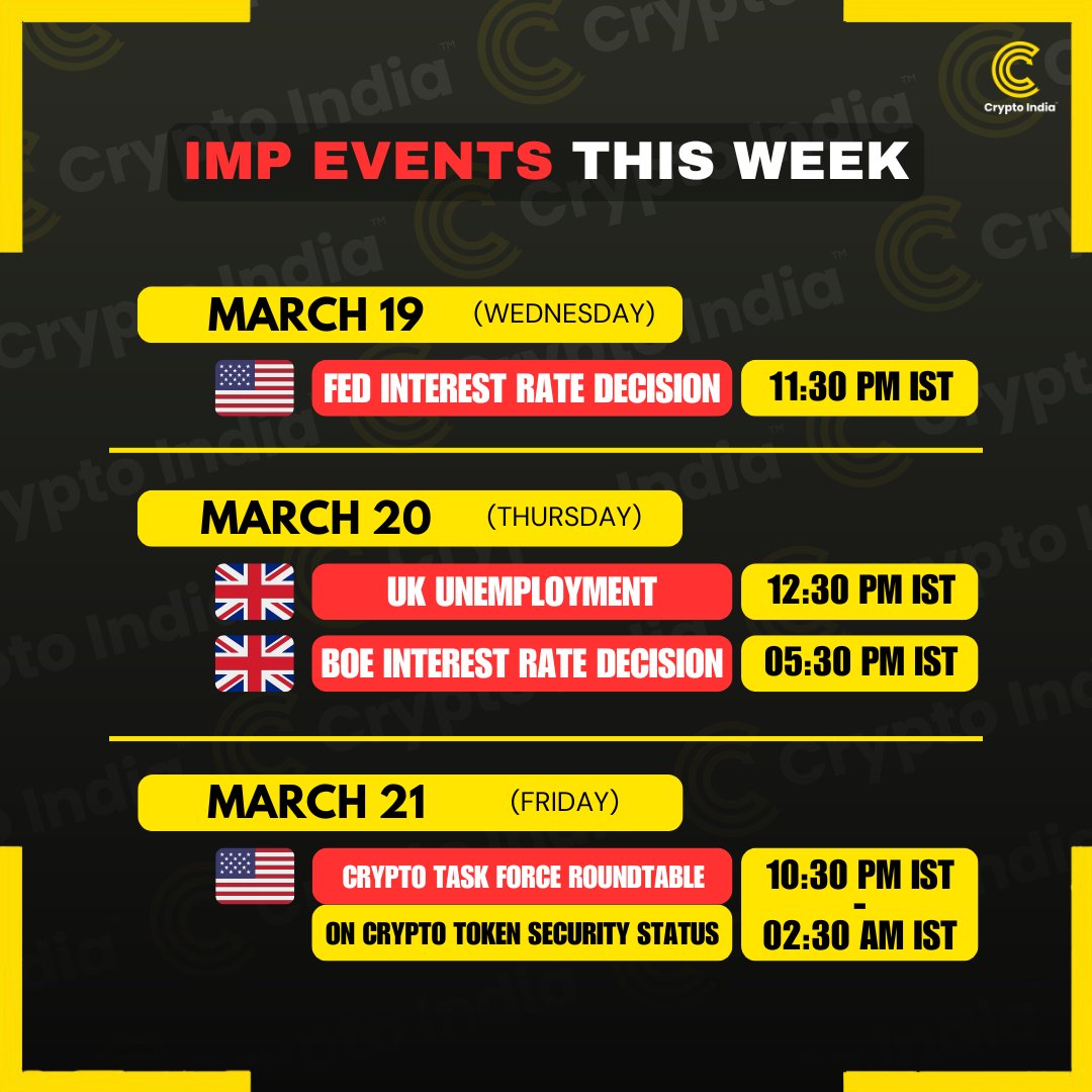 🚨 IMP Dates of the week to keep an eye on: