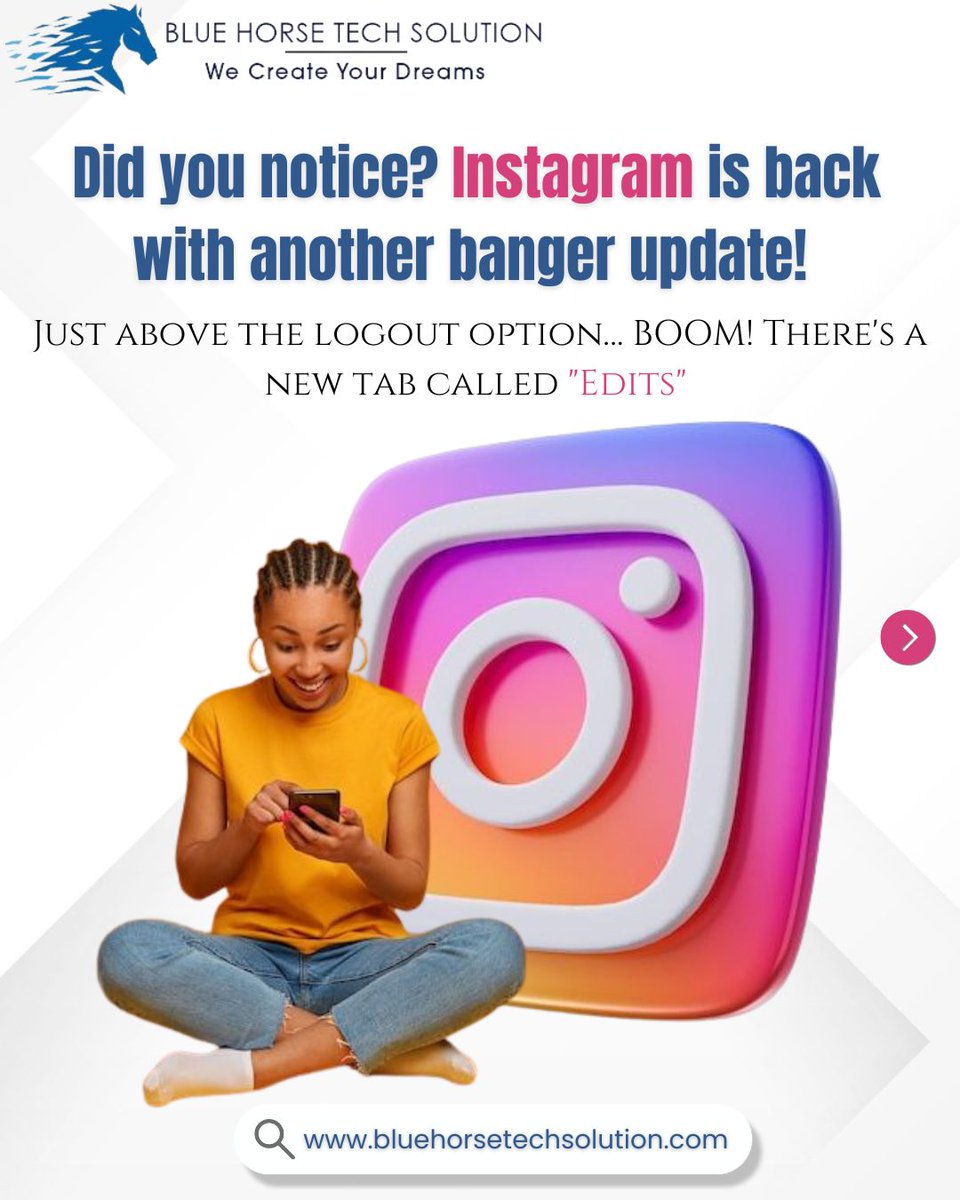 bluehorsetech's tweet image. Who&apos;s hyped for this? Drop a 🎬 if you’re ready! 👇

#bluehorsetechsolution #instagramupdate #edits #videoeditingapp #indiancreatorsclub