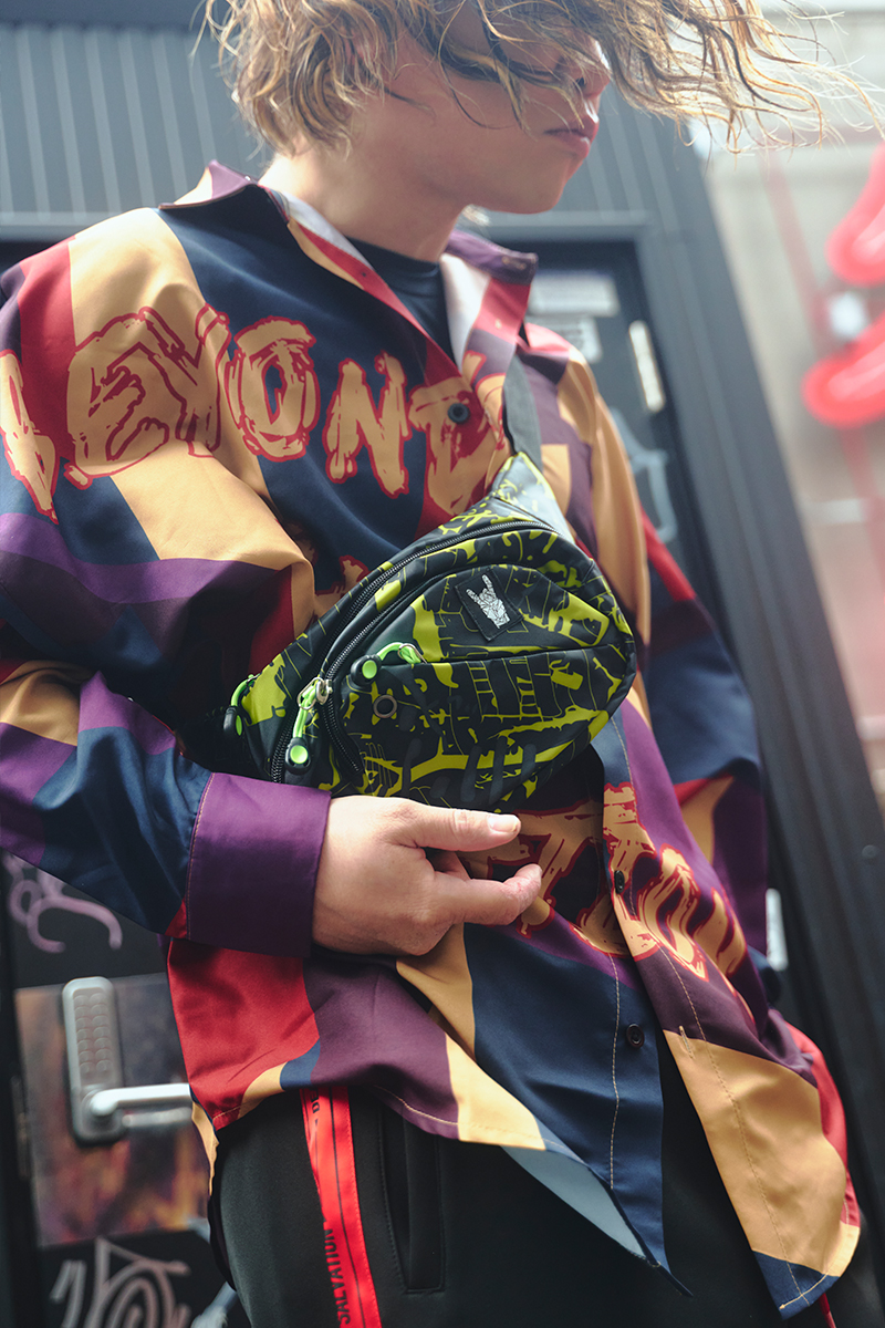 タラチオ GEKIROCK CLOTHING コラボ ウエストバッグ パワフルな歌声にアグレッシブなデス・ヴォイスとシャウトで多くの