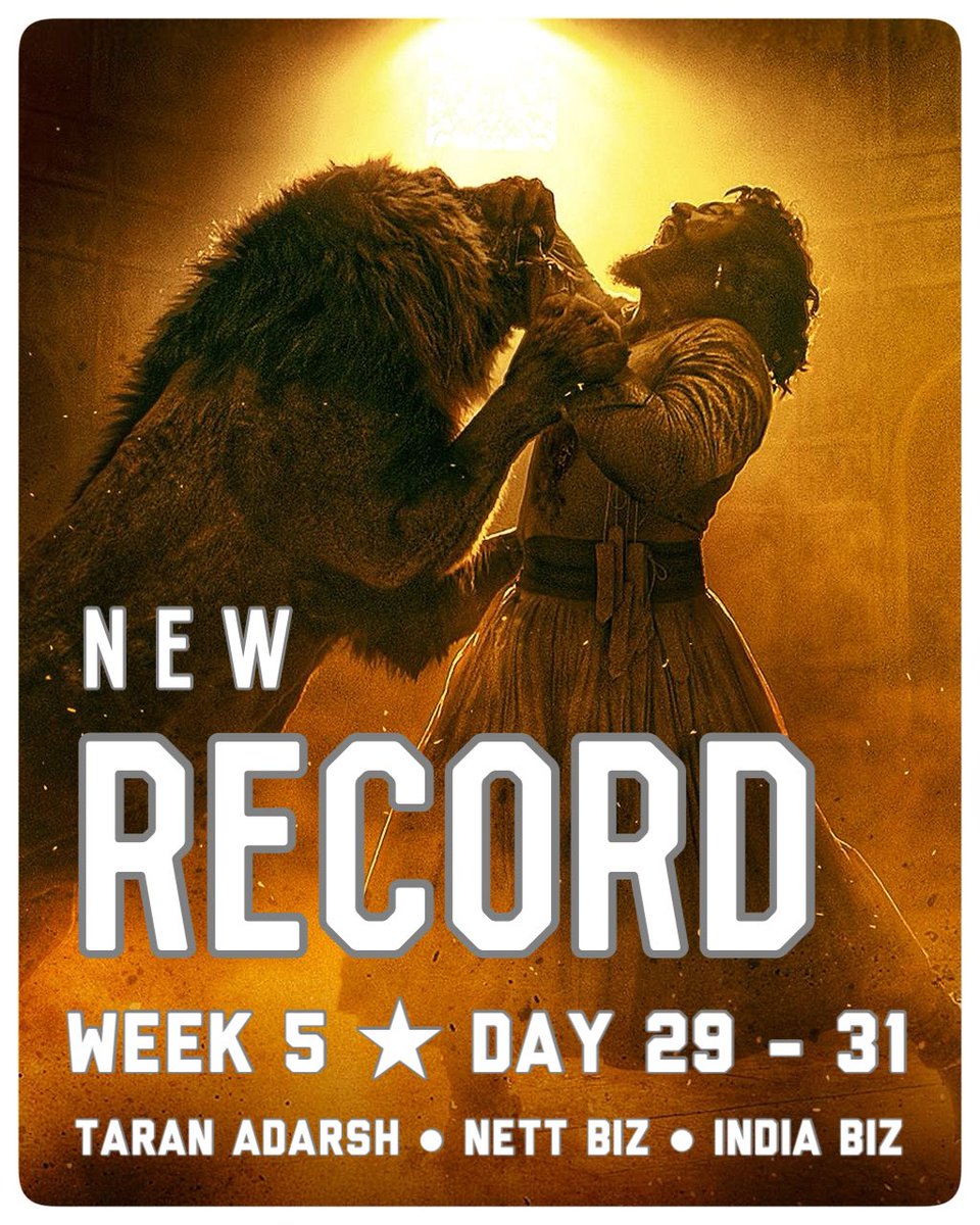 #Chhaava sets a new benchmark in Weekend 5, with the holiday on Friday [#Holi] giving a significant boost to its business... The film performed excellently on Saturday and Sunday as well.

*Weekend 5* toppers...
🔥 #Chhaava: ₹ 22 cr
🔥 #Stree2: ₹ 16 cr
🔥 #Pushpa2 #Hindi: ₹ 14