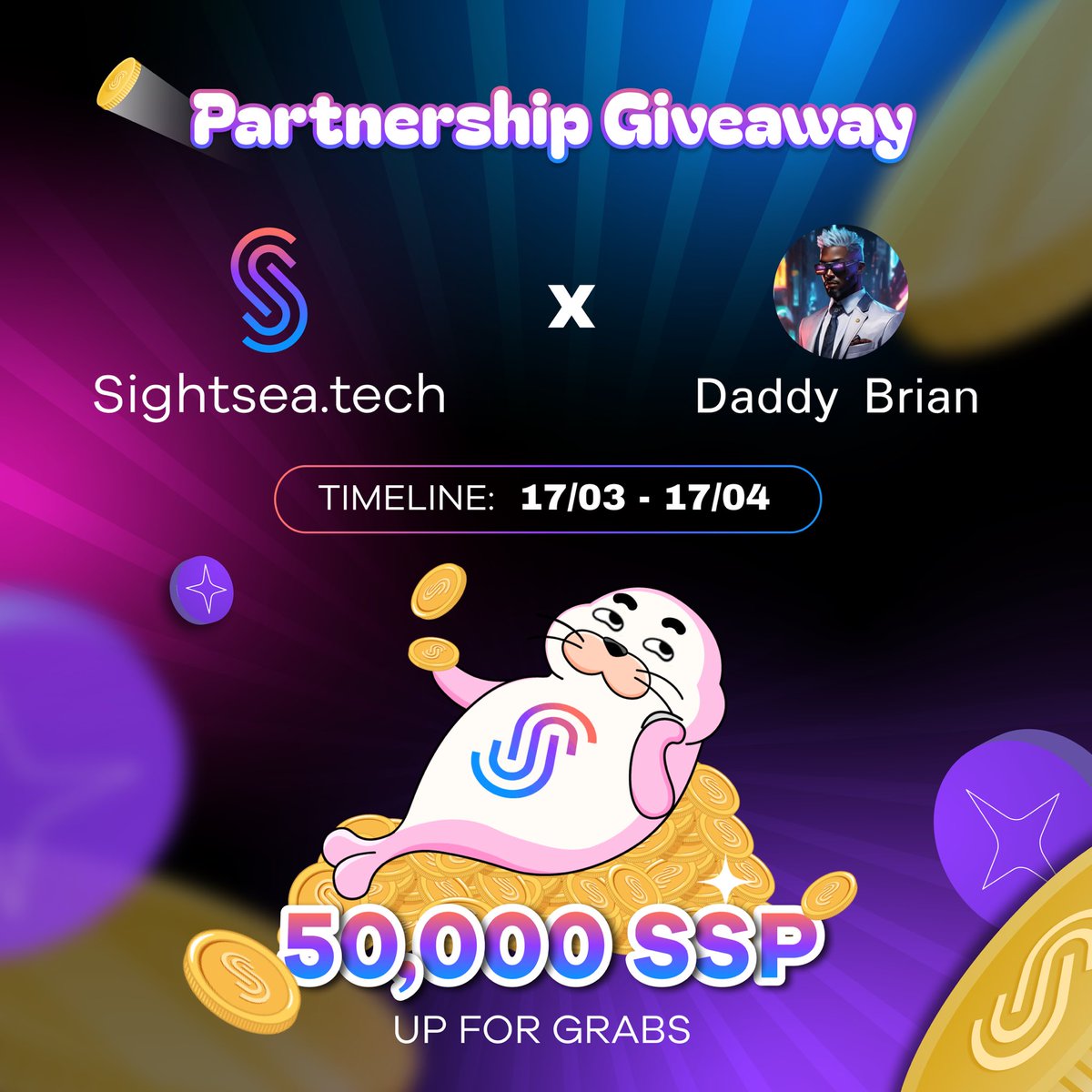 Daddy Brian (@seniormanfm) on Twitter photo PARTNERSHIP GIVEAWAY: DADDY BRIAN X SIGHTSEA
🎉 Get ready to join the Exclusive event with <a href="/Sightsea_Tech/">Sightsea.Tech</a>
The campaign kicks off on 17/03/2025 and runs until 17/04/2025!
#Sightsea is an #AI Agent Aggregator & Social #DeFAI platform where humans and AI #Agents interact, PARTNERSHIP GIVEAWAY: DADDY BRIAN X SIGHTSEA
🎉 Get ready to join the Exclusive event with <a href="/Sightsea_Tech/">Sightsea.Tech</a>
The campaign kicks off on 17/03/2025 and runs until 17/04/2025!
#Sightsea is an #AI Agent Aggregator & Social #DeFAI platform where humans and AI #Agents interact,