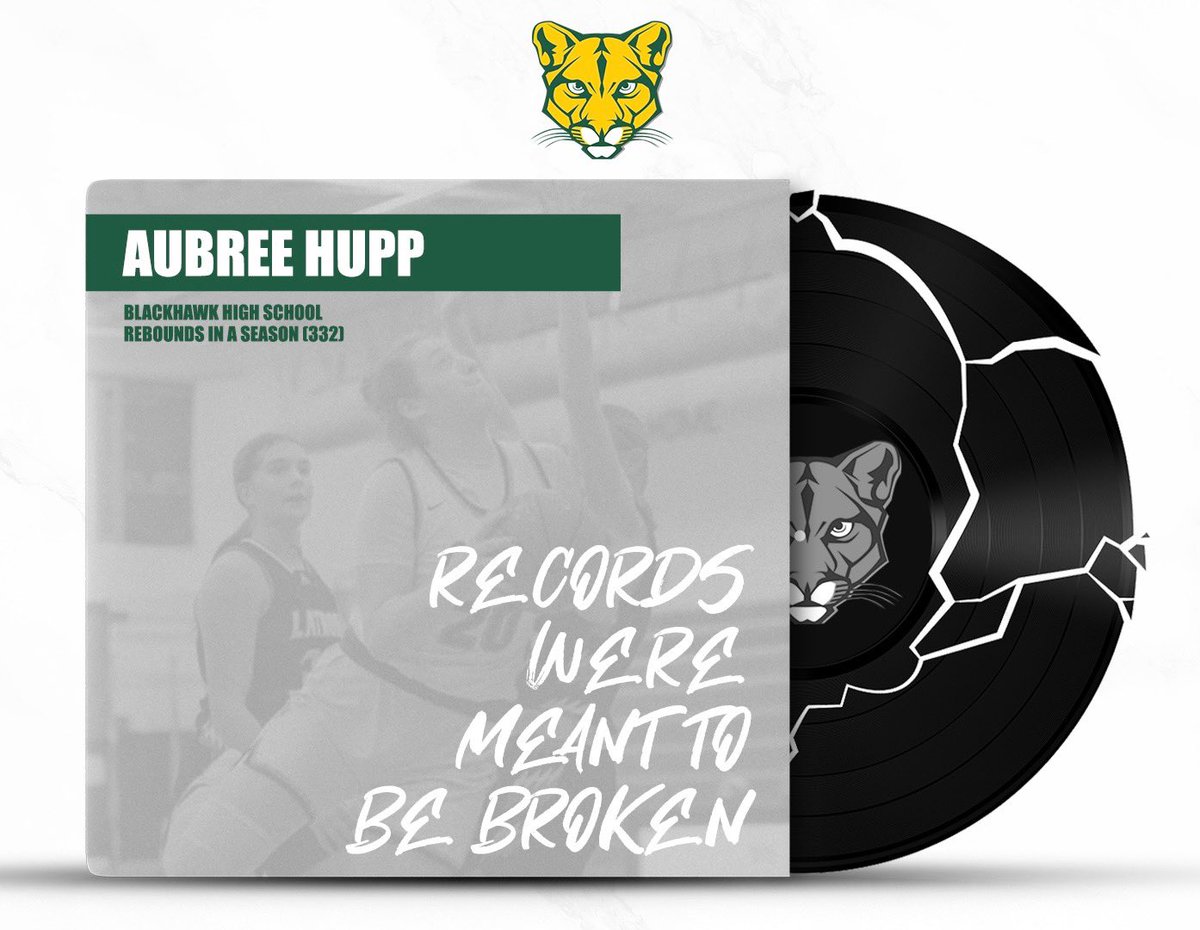 Lady Cougars (@bhawkladyhoops) on Twitter photo Congratulations to #20 <a href="/AubreeHupp/">Aubree Hupp</a> for breaking the Blackhawk High School record of Most Rebounds in a Season with 3๏ธโฃ3๏ธโฃ2๏ธโฃ rebounds!! ๐ฅ๐ช๐
Alexis Graham held this record since 2011 with 272 rebounds. ๐ Congratulations to #20 <a href="/AubreeHupp/">Aubree Hupp</a> for breaking the Blackhawk High School record of Most Rebounds in a Season with 3๏ธโฃ3๏ธโฃ2๏ธโฃ rebounds!! ๐ฅ๐ช๐
Alexis Graham held this record since 2011 with 272 rebounds. ๐