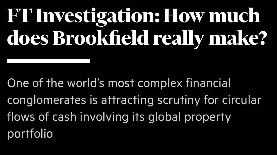 TheIcahnist's tweet image. Brookfield moves billions by selling to itself.

They use insurance money to buy assets from… themselves.

Brilliant strategy or financial illusion?

Thread about the FT Investigation