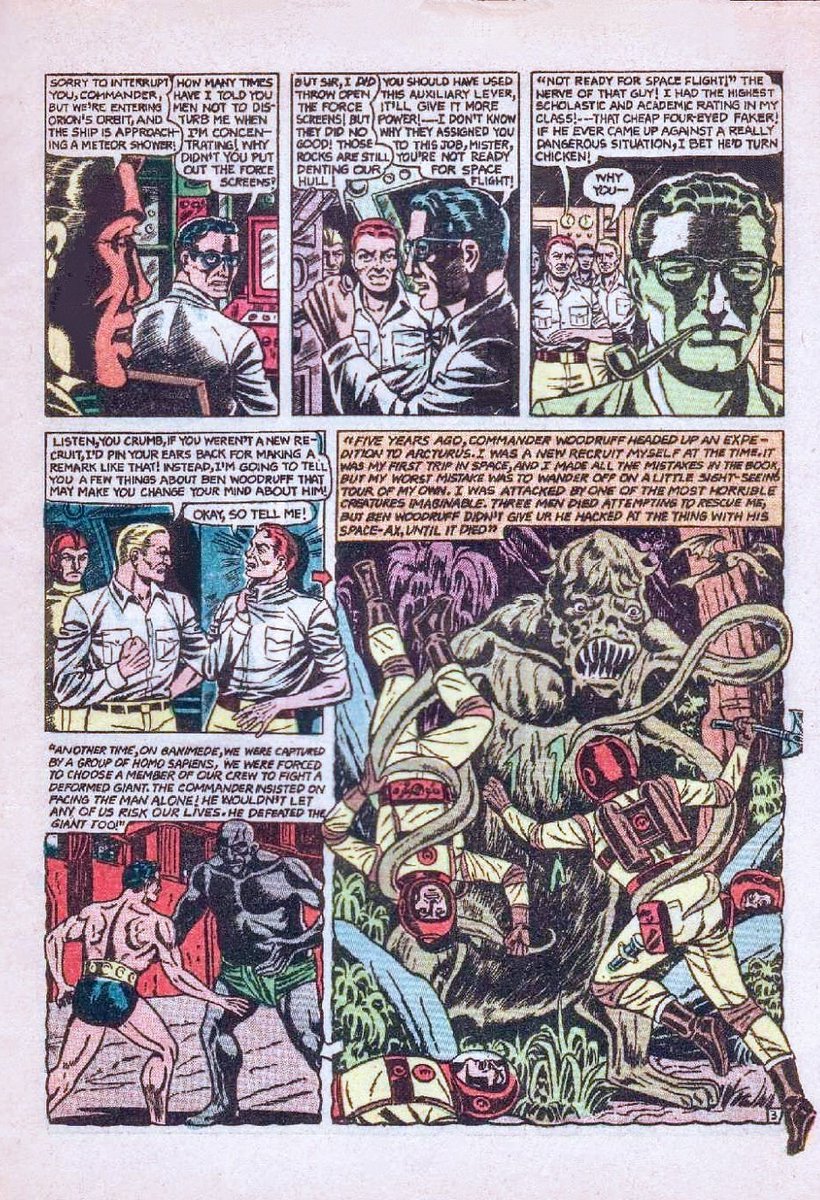 "Death Ship" (script/art/colors: Jay Disbrow, letters: unknown)
from Ghostly Weird Stories#122
(1954 Star Publications).