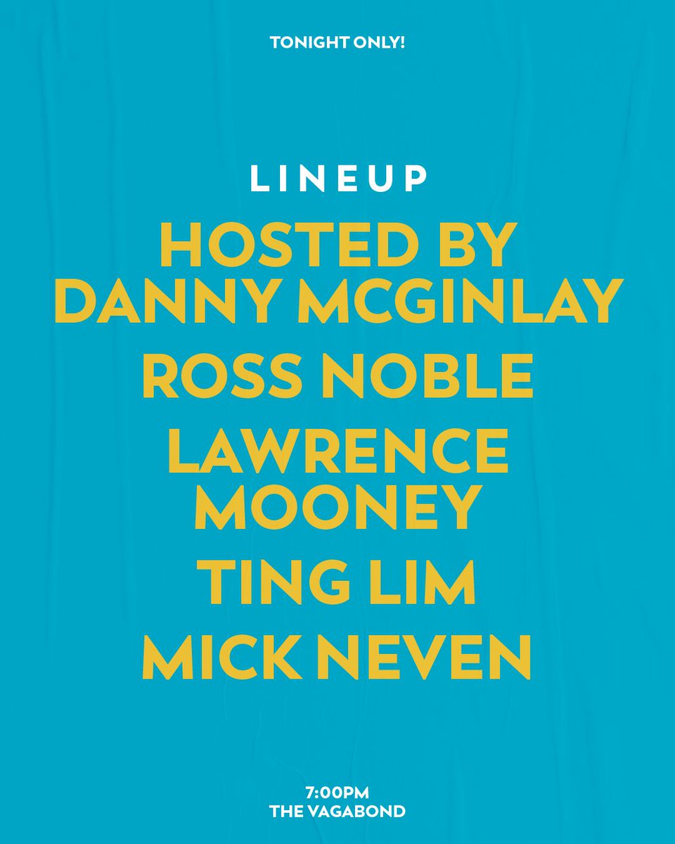 TONIGHT ONLY! A night of laughs to raise money for the Ukraine Crisis Appeal. Hosted by Danny McGinlay [The Front Bar, Fisk] and featuring some of the best comedians in Australia, this will be a glorious night for the worthiest of causes.
𝗧𝗜𝗖𝗞𝗘𝗧𝗦 → buff.ly/85XPymT