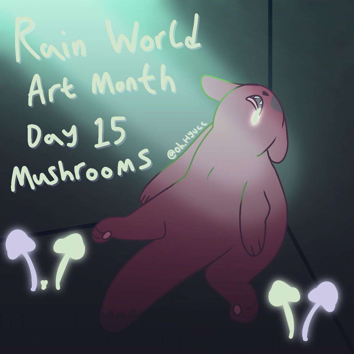Oh_Hyucc's tweet photo. Rain World Art Month Day 15: Mushrooms
#RainWorld #RainWorldArt #RainWorldFanart #RainWorldGame #OhHyucc #Art #Drawing #DigitalArt #Artist #Fanart #SlugCat #Scug #VideoCult #AdultSwimGames #RainWorldArtMonth #RWArtMonth #RWArtMonthDay15 #RainWorldArtificer #ArtificerRainWorld https://t.co/zADHvkH5gM