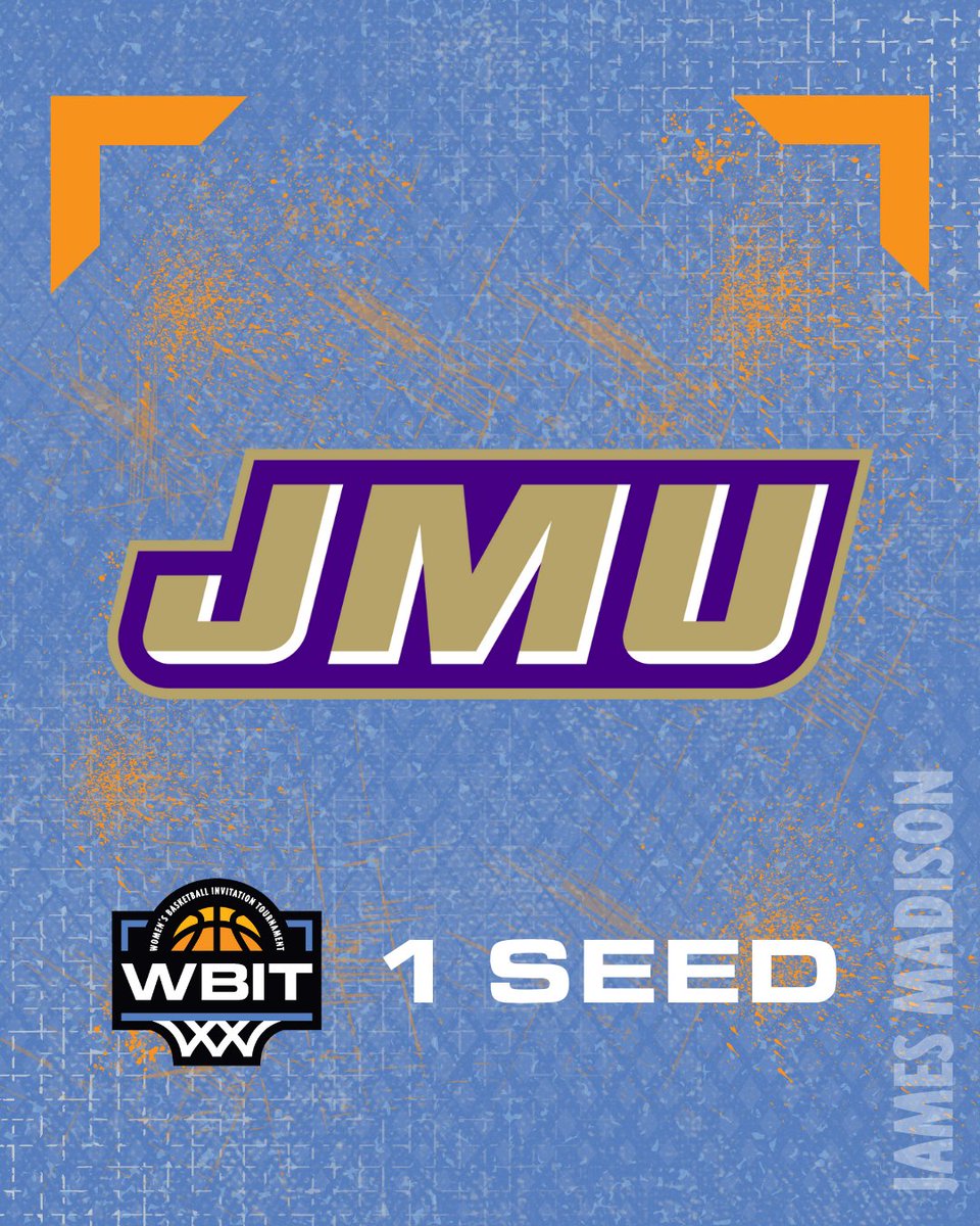 wbitwbb's tweet photo. Introducing our 1-seed, @JMUWbasketball!

#ElevateTheGame https://t.co/EtrrprsXoS